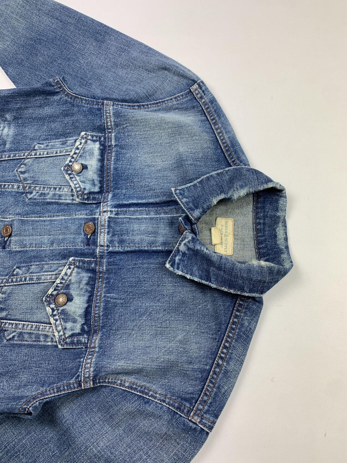 Denim & Supply Ralph Lauren × Polo Ralph Lauren Denim & Supply Ralph Lauren trucker jacket distressed Size M / US 6-8 / IT 42-44 - 4 Thumbnail