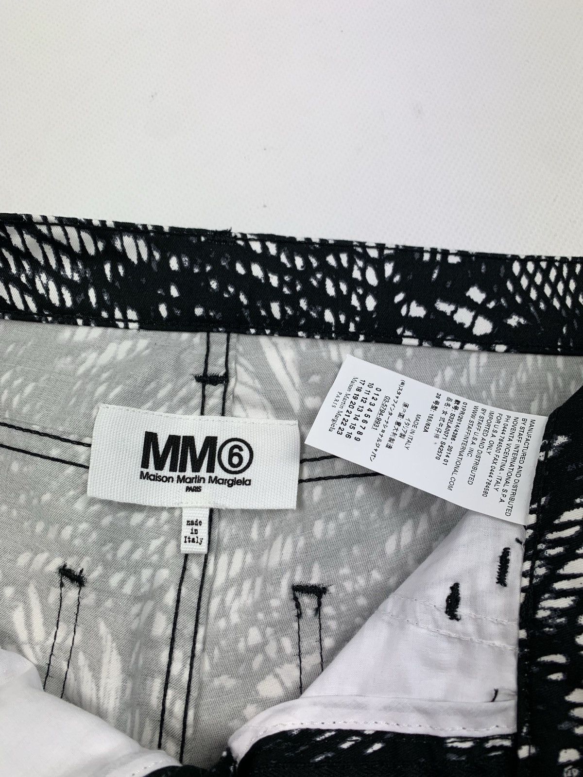Designer × Maison Margiela BNWT Maison Martin Margiela MM6 overprinted pants trousers Size 26" / US 2 / IT 38 - 7 Thumbnail