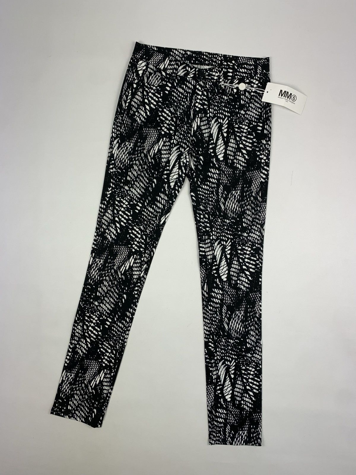 Designer × Maison Margiela BNWT Maison Martin Margiela MM6 overprinted pants trousers Size 26" / US 2 / IT 38 - 1 Thumbnail