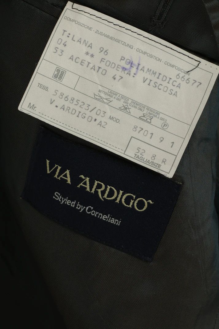 Corneliani Via Ardigo By Corneliani Men 52 42 Blazer Charcoal 0827 Size 42R - 4 Thumbnail