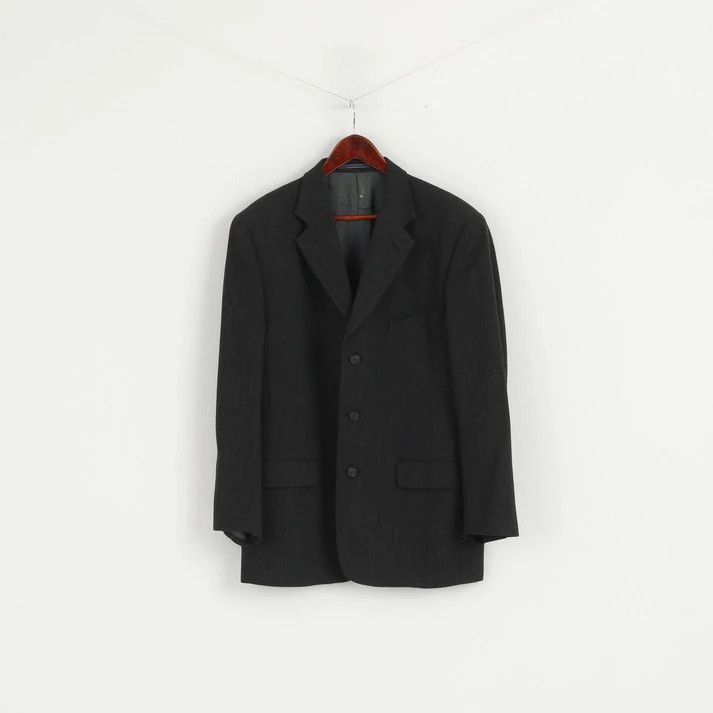 Corneliani Via Ardigo By Corneliani Men 52 42 Blazer Charcoal 0827 Size 42R - 1 Thumbnail