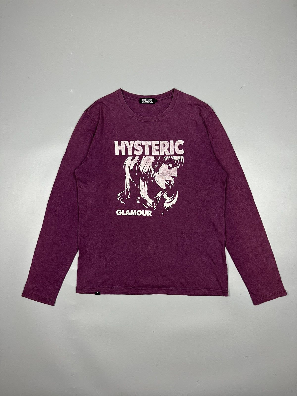 image of Hysteric Glamour “Dreams Burn Down” Longsleeve Tee in Purple, Men's (Size Large)