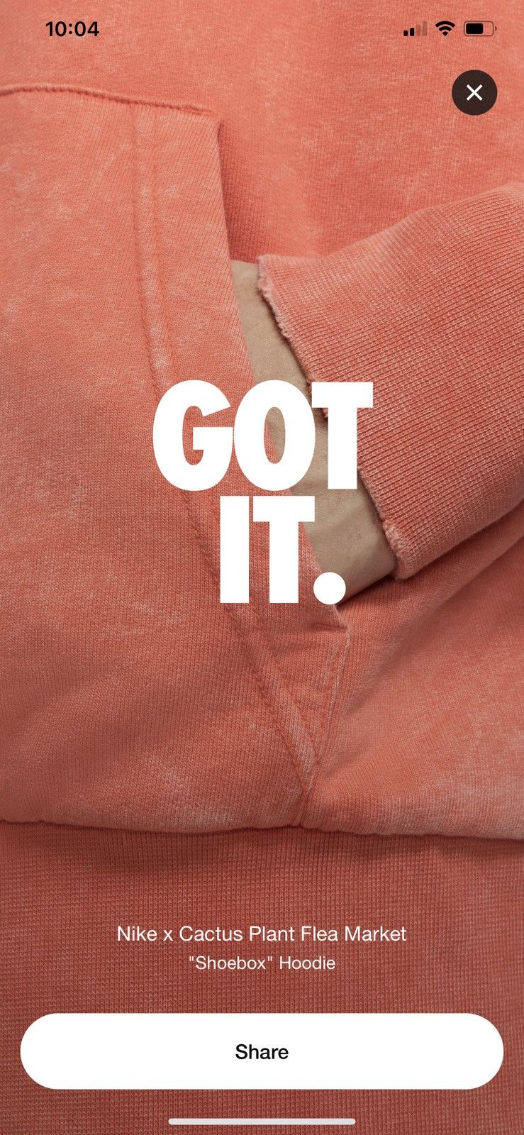 Cactus Plant Flea Market × Nike CPFM x Nike Orange Shoebox Hoodie Size US XL / EU 56 / 4 - 4 Thumbnail
