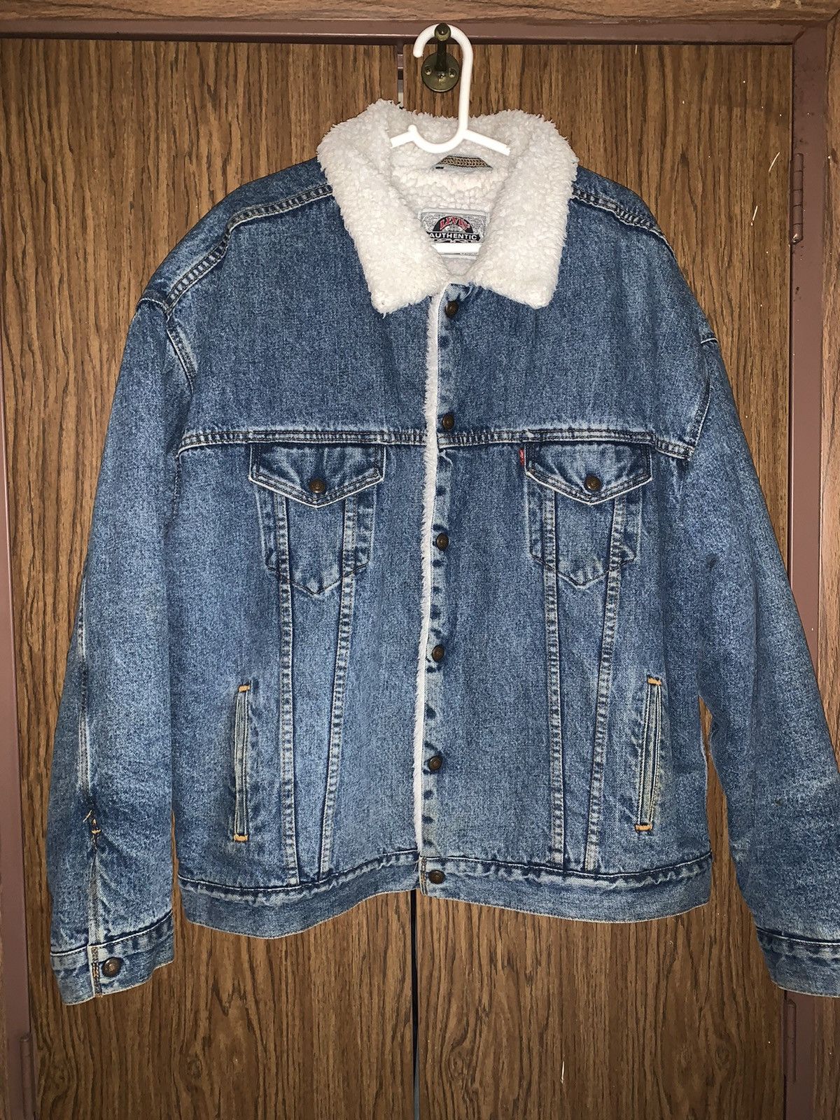 image of Levis x Levis Vintage Clothing Levi’S Type 3 Sherpa Denim Jacket in Blue, Men's (Size 2XL)