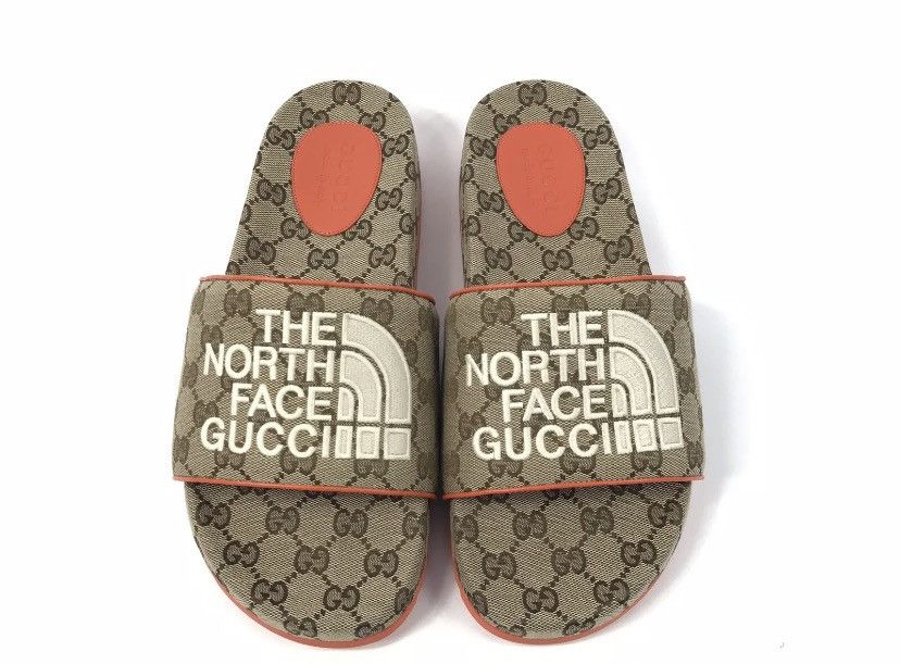 GUCCI x THE NORTH FACE GG CANVAS SLIDES SIZE: UK9 / US10