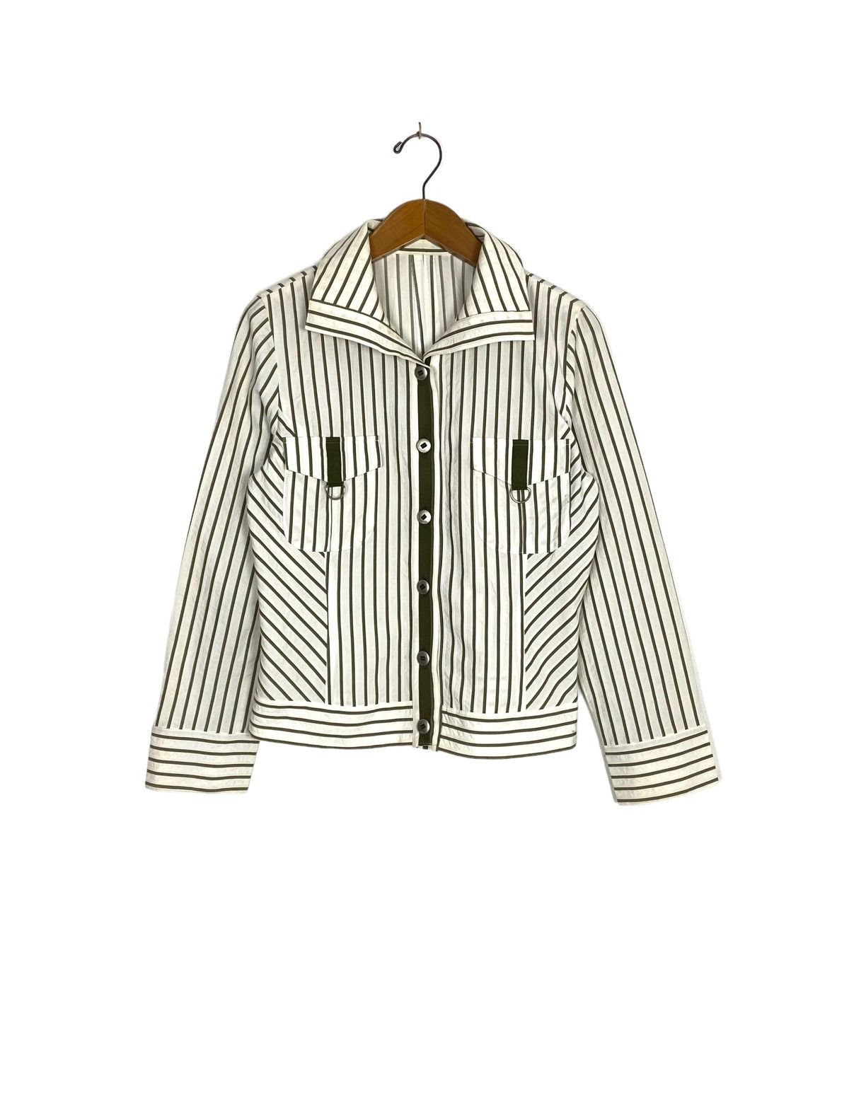 Japanese Brand Rare‼️Cara O Cruz Stripe Bondage Shirt Made in Japan Size S / US 4 / IT 40 - 1 Thumbnail