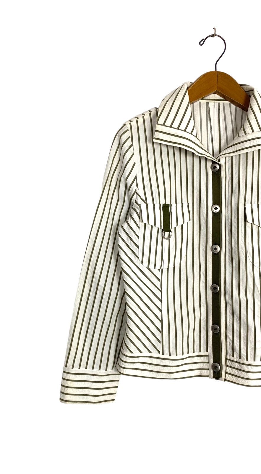 Japanese Brand Rare‼️Cara O Cruz Stripe Bondage Shirt Made in Japan Size S / US 4 / IT 40 - 2 Thumbnail