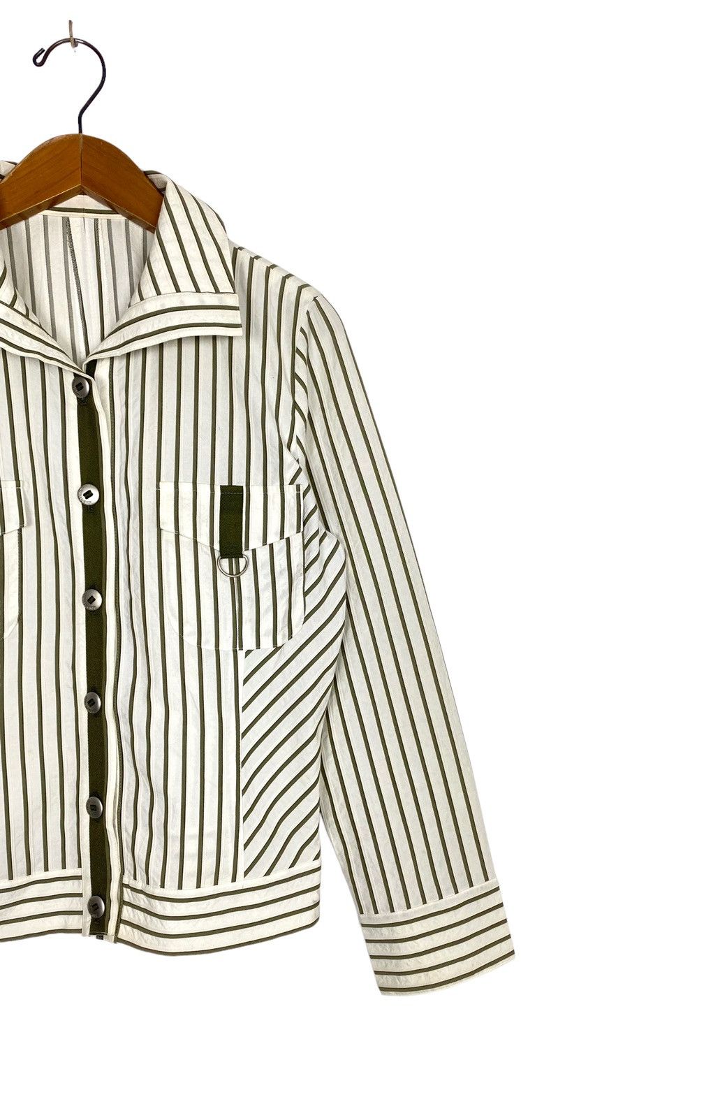 Japanese Brand Rare‼️Cara O Cruz Stripe Bondage Shirt Made in Japan Size S / US 4 / IT 40 - 3 Thumbnail