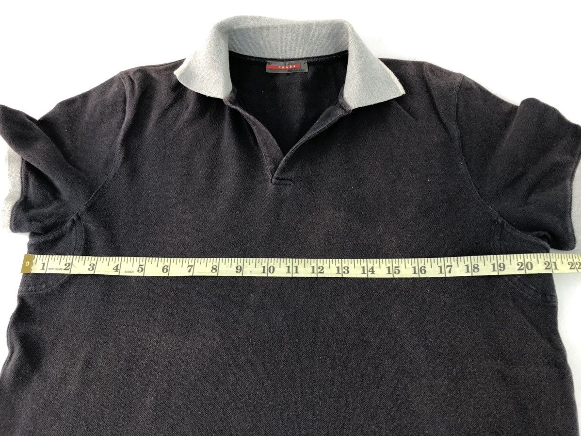 Prada Hype Prada Made In Italy Black Polo Tee T-shirt Size US L / EU 52-54 / 3 - 10 Thumbnail