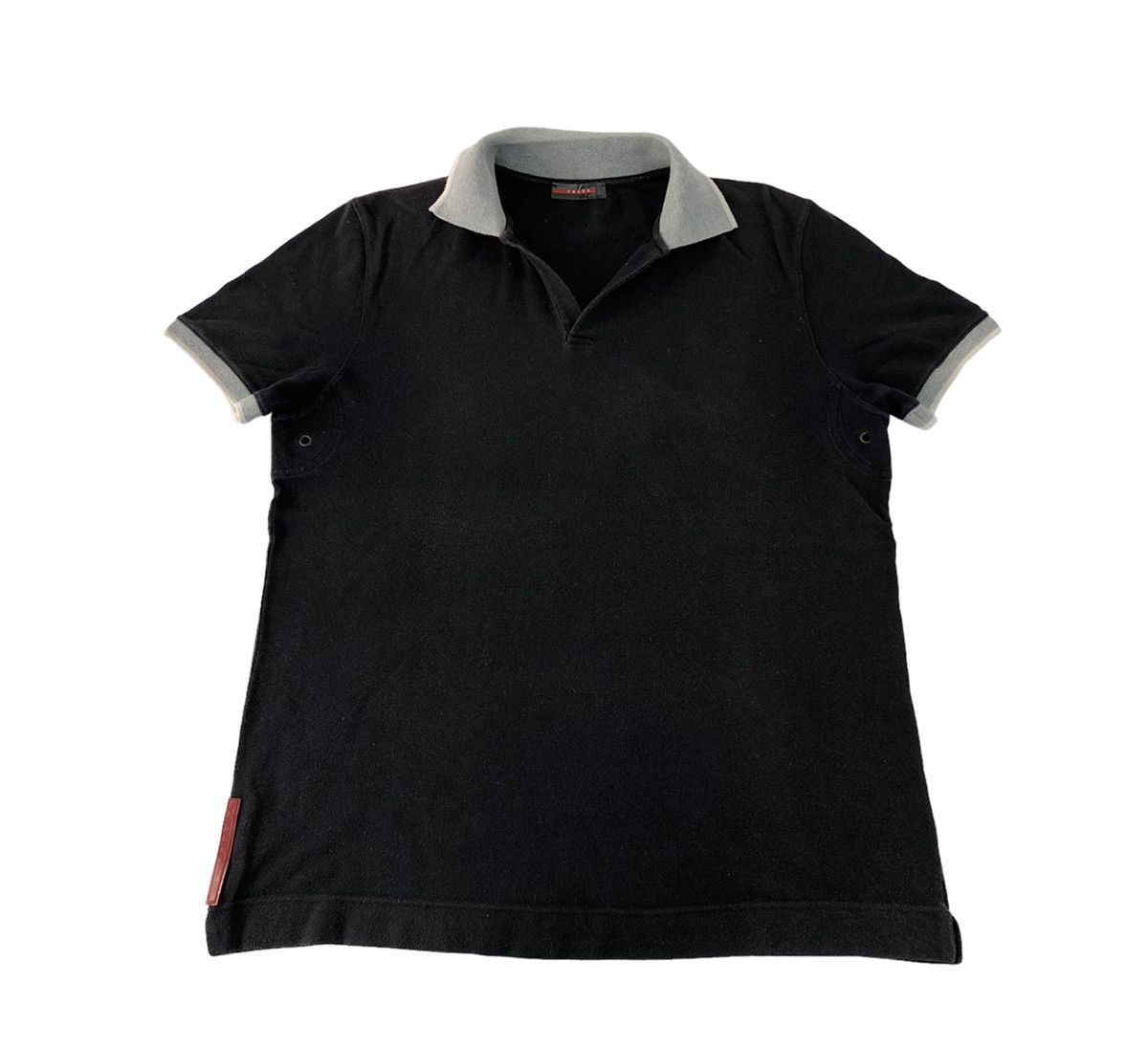 Prada Hype Prada Made In Italy Black Polo Tee T-shirt Size US L / EU 52-54 / 3 - 1 Thumbnail