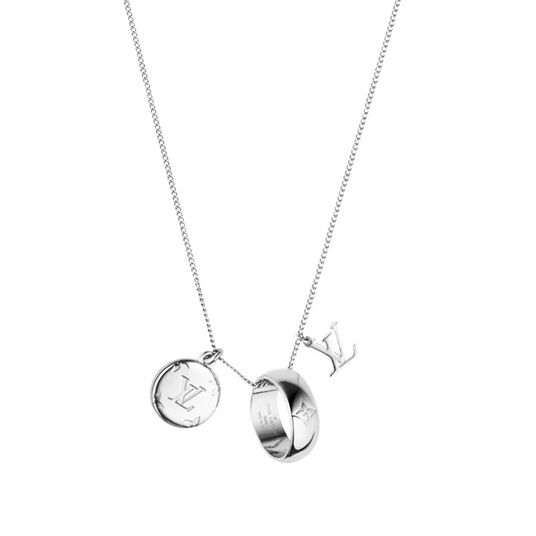 Monogram charms necklace