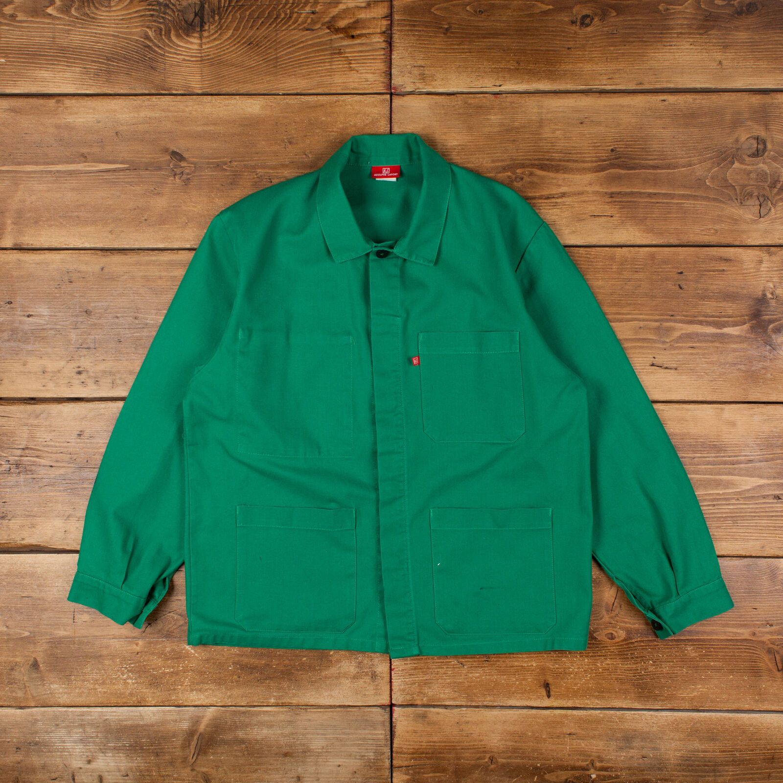 Vintage Vintage French Workwear Jacket L Adolphe Lafont Green Button