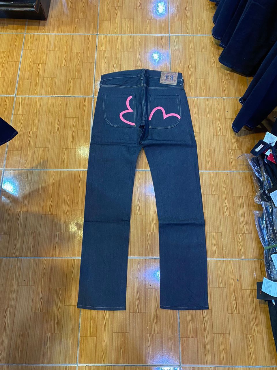 VINTAGE EVISU RARE DESIGN LOGO DENIM PANTS TRAVIS SCOTT