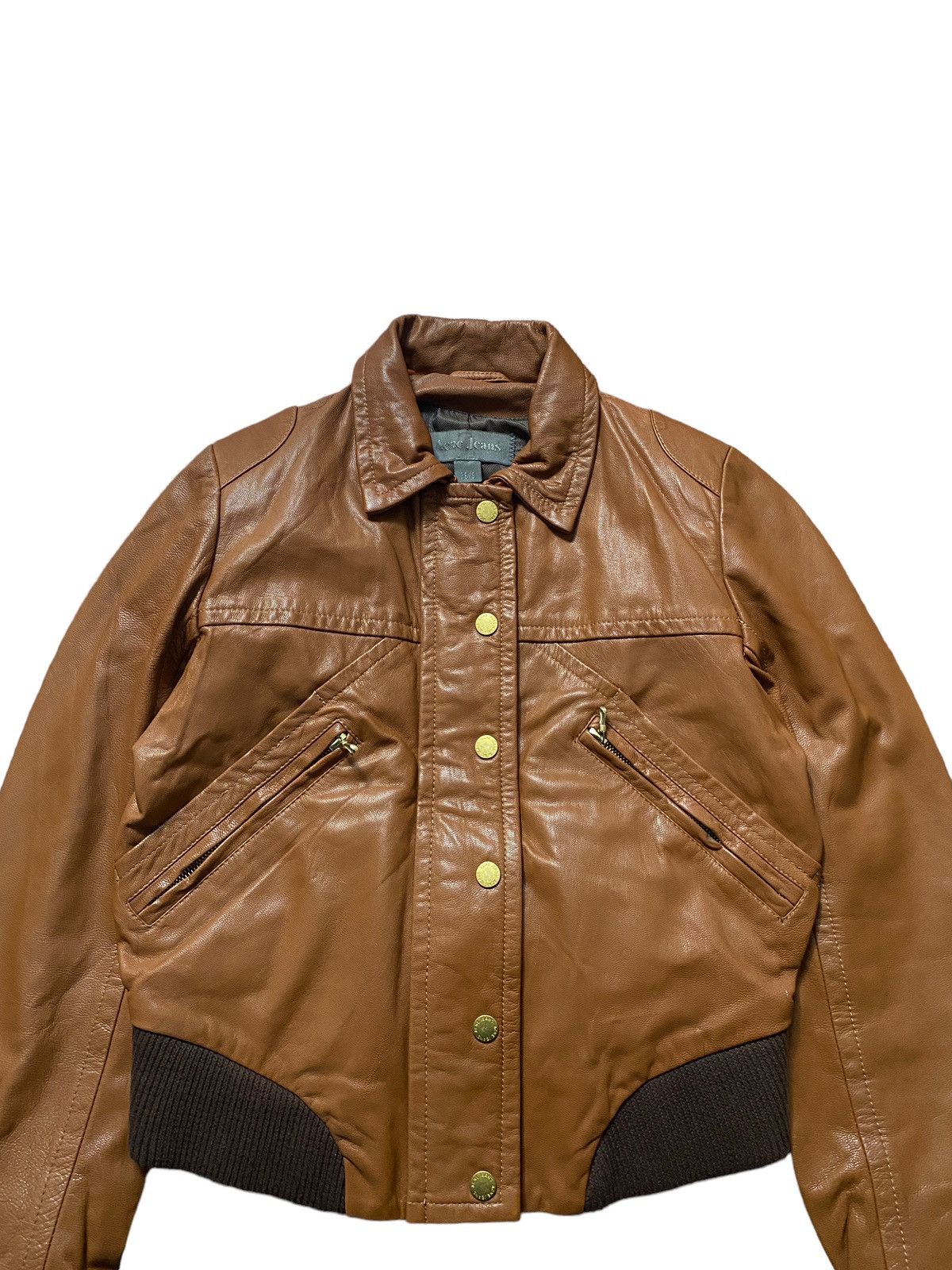 Vintage rare Acne Jeans biker Leather jacket