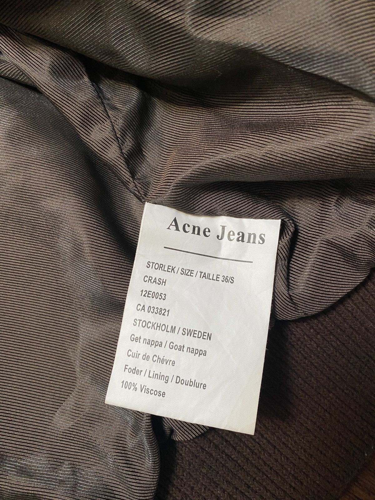 Vintage rare Acne Jeans biker Leather jacket