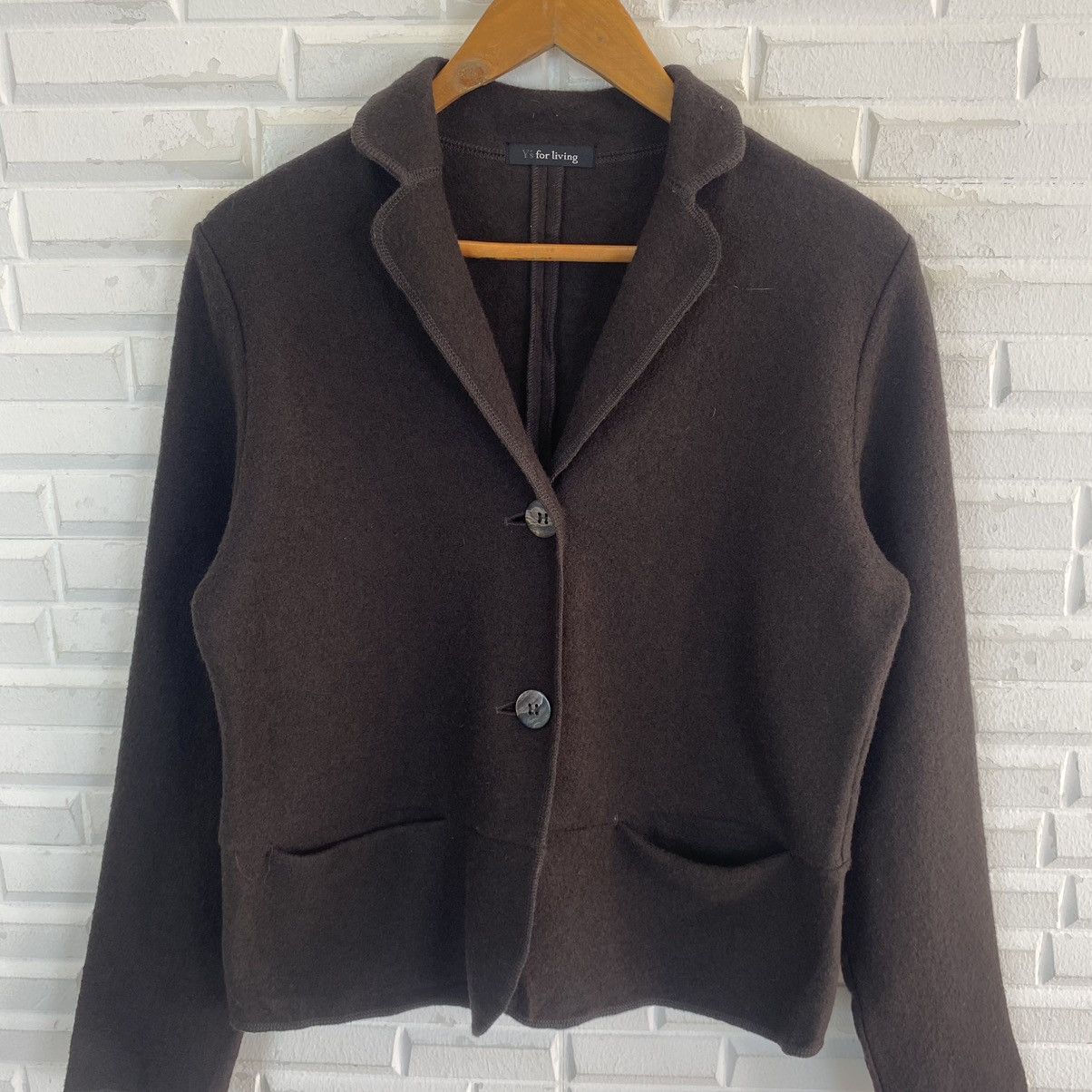 Yohji Yamamoto YS FOR LIVING WOOL BUTTON JACKET WOMEN Size S / US 4 / IT 40 - 5 Thumbnail
