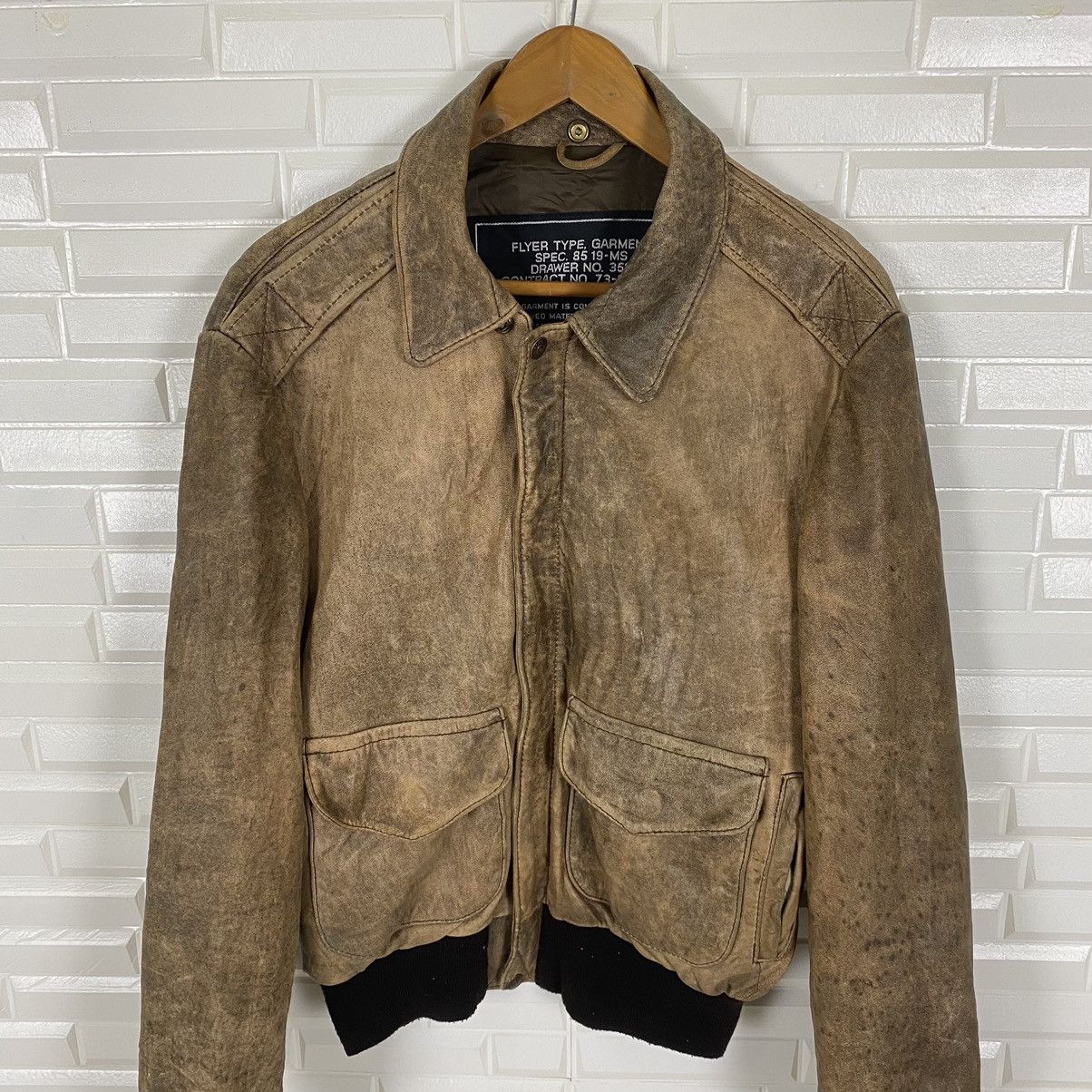 Schott SCHOTT BROS A2 FLYER TYPE GARMENT LEATHER JACKET SIZE 40 Size US M / EU 48-50 / 2 - 3 Thumbnail