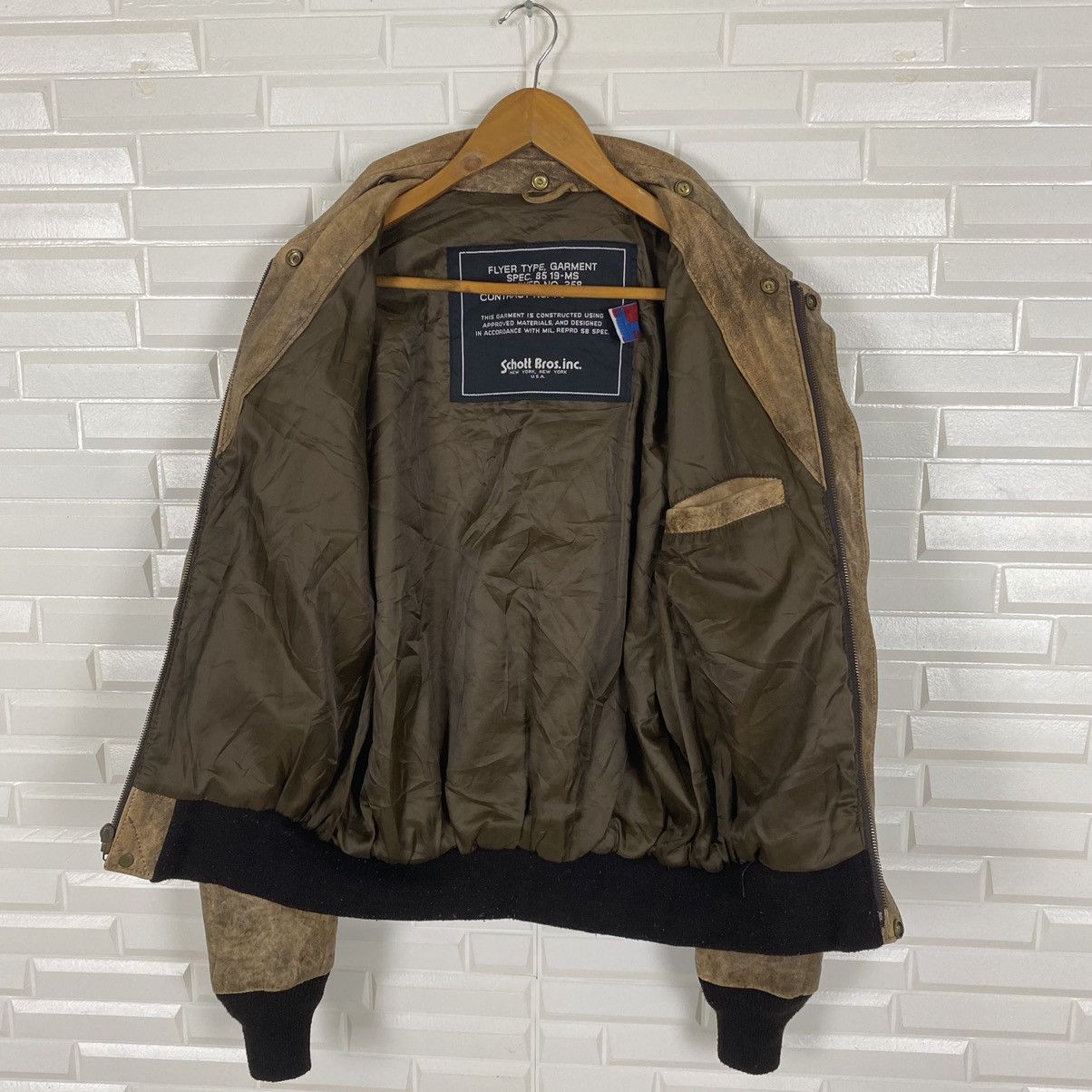 Schott SCHOTT BROS A2 FLYER TYPE GARMENT LEATHER JACKET SIZE 40 Size US M / EU 48-50 / 2 - 10 Thumbnail