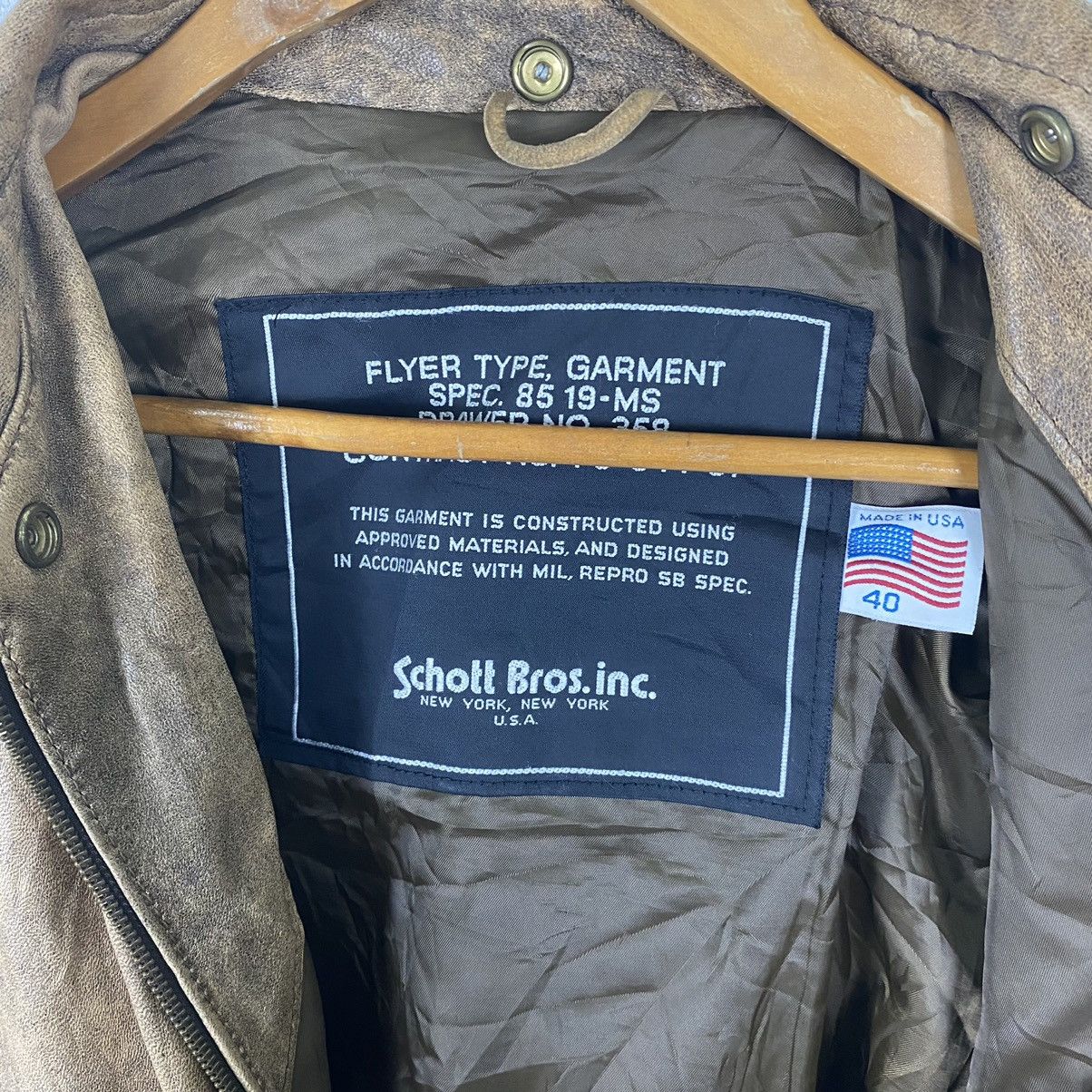 Schott SCHOTT BROS A2 FLYER TYPE GARMENT LEATHER JACKET SIZE 40 Size US M / EU 48-50 / 2 - 9 Thumbnail