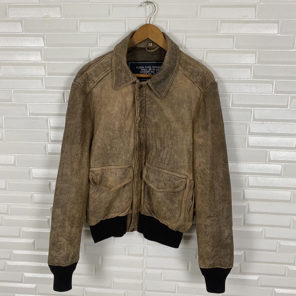 Schott SCHOTT BROS A2 FLYER TYPE GARMENT LEATHER JACKET SIZE 40
