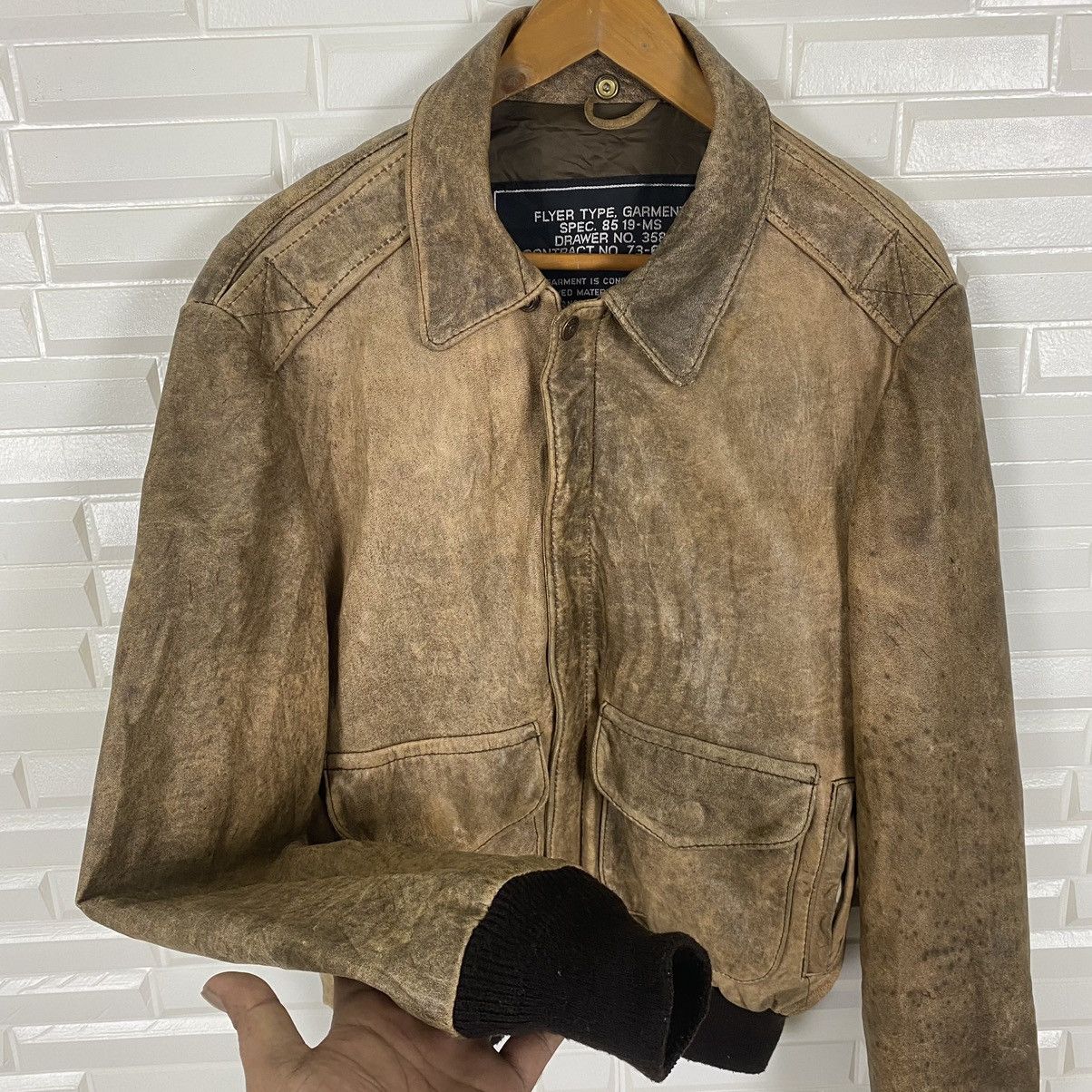 Schott SCHOTT BROS A2 FLYER TYPE GARMENT LEATHER JACKET SIZE 40 Size US M / EU 48-50 / 2 - 4 Thumbnail