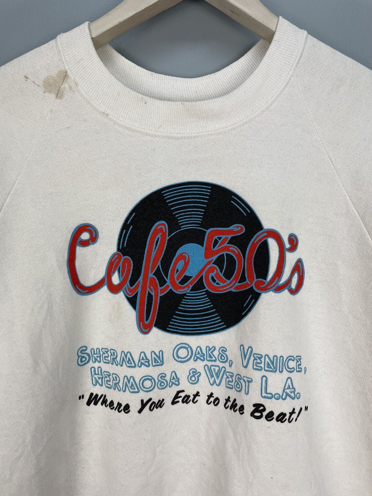 Vintage Vintage 80s Cafe 50s sweatshirt Size US L / EU 52-54 / 3 - 3 Thumbnail