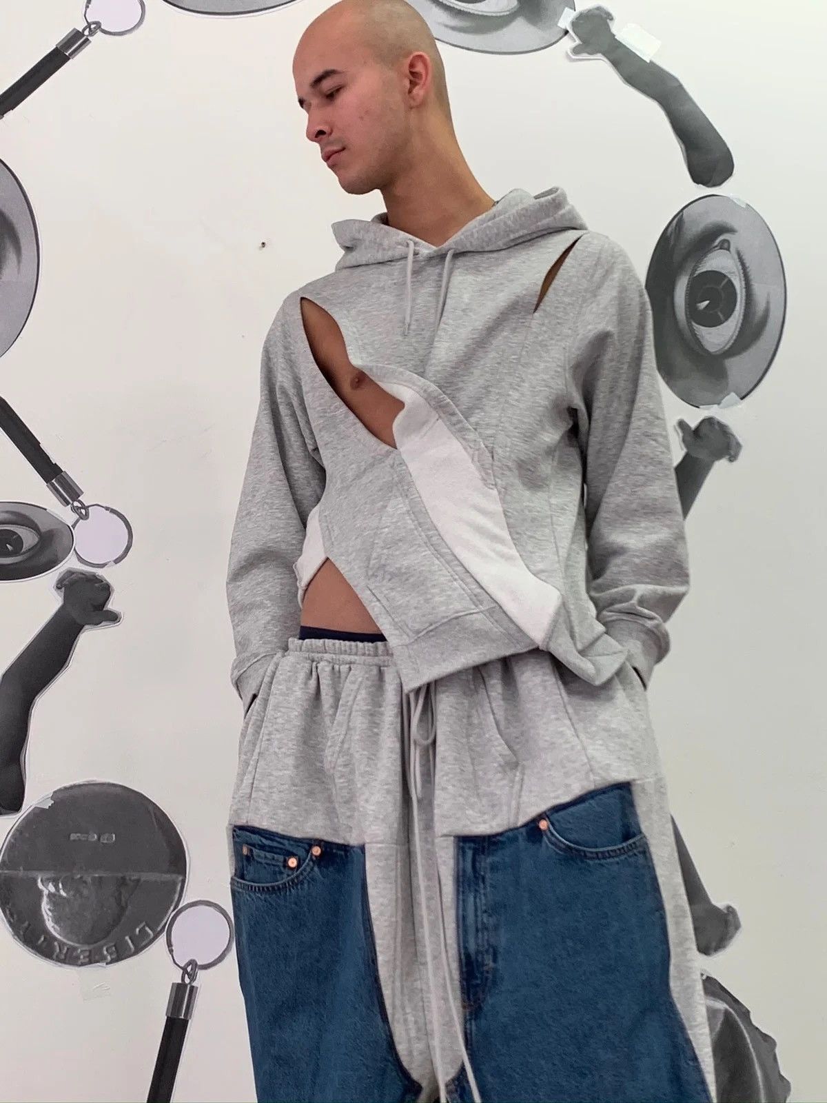 Per Gotesson Per Gotesson x Weekday 1/1 Twisted Slash Hoodie Size US L / EU 52-54 / 3 - 7 Thumbnail