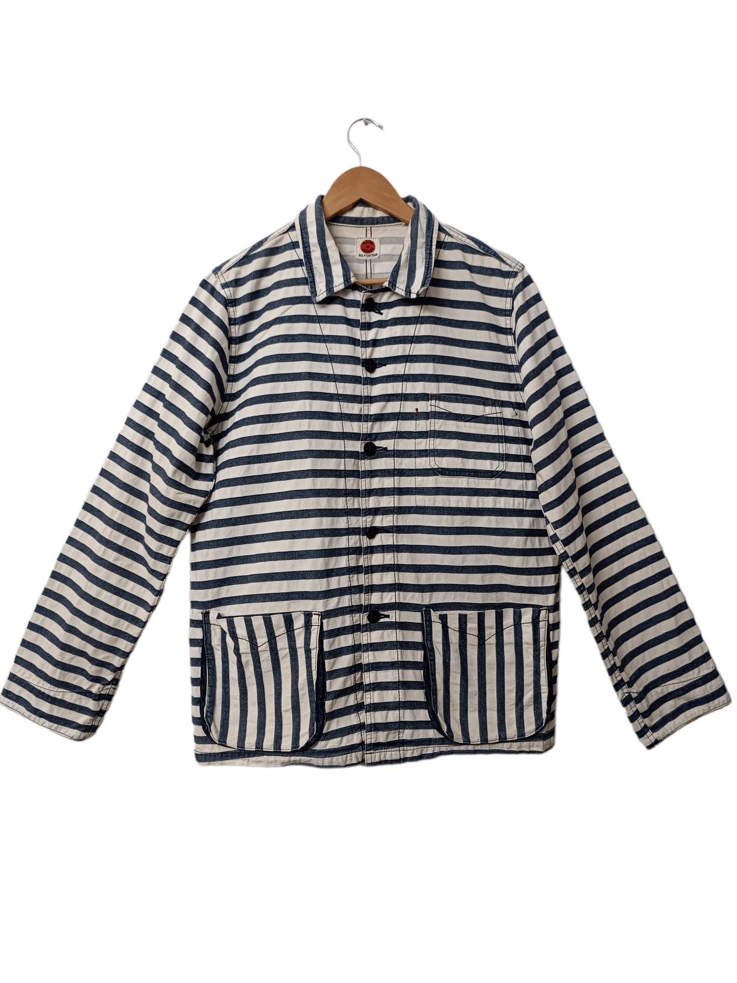 Japanese Brand Vintage prisoner striped jacket Size US L / EU 52-54 / 3 - 1 Thumbnail