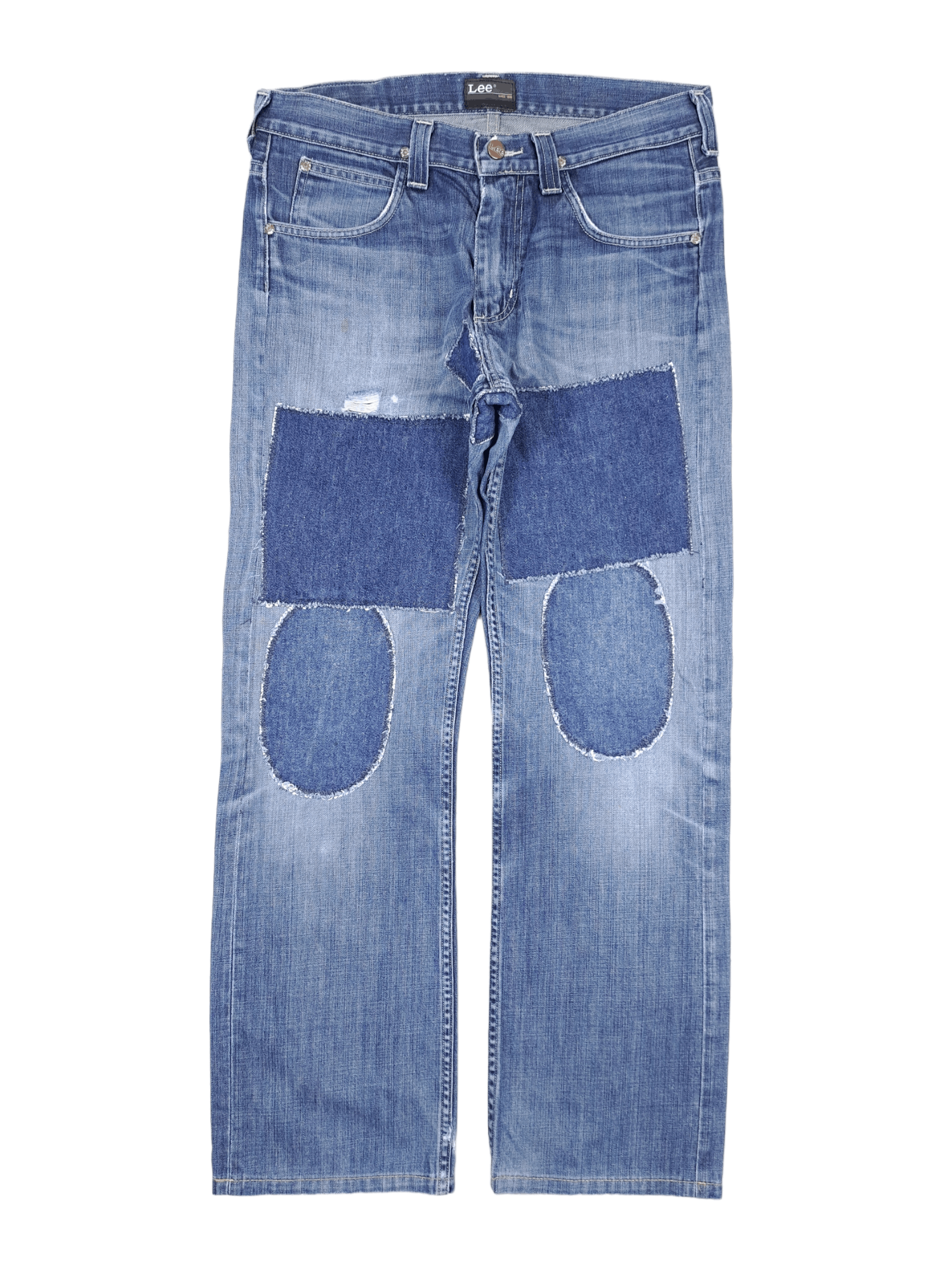 Lee × Vintage 💎 90's Lee 30/32 Patchwork DIstressed Denim Jeans Art Size US 30 / EU 46 - 1 Thumbnail