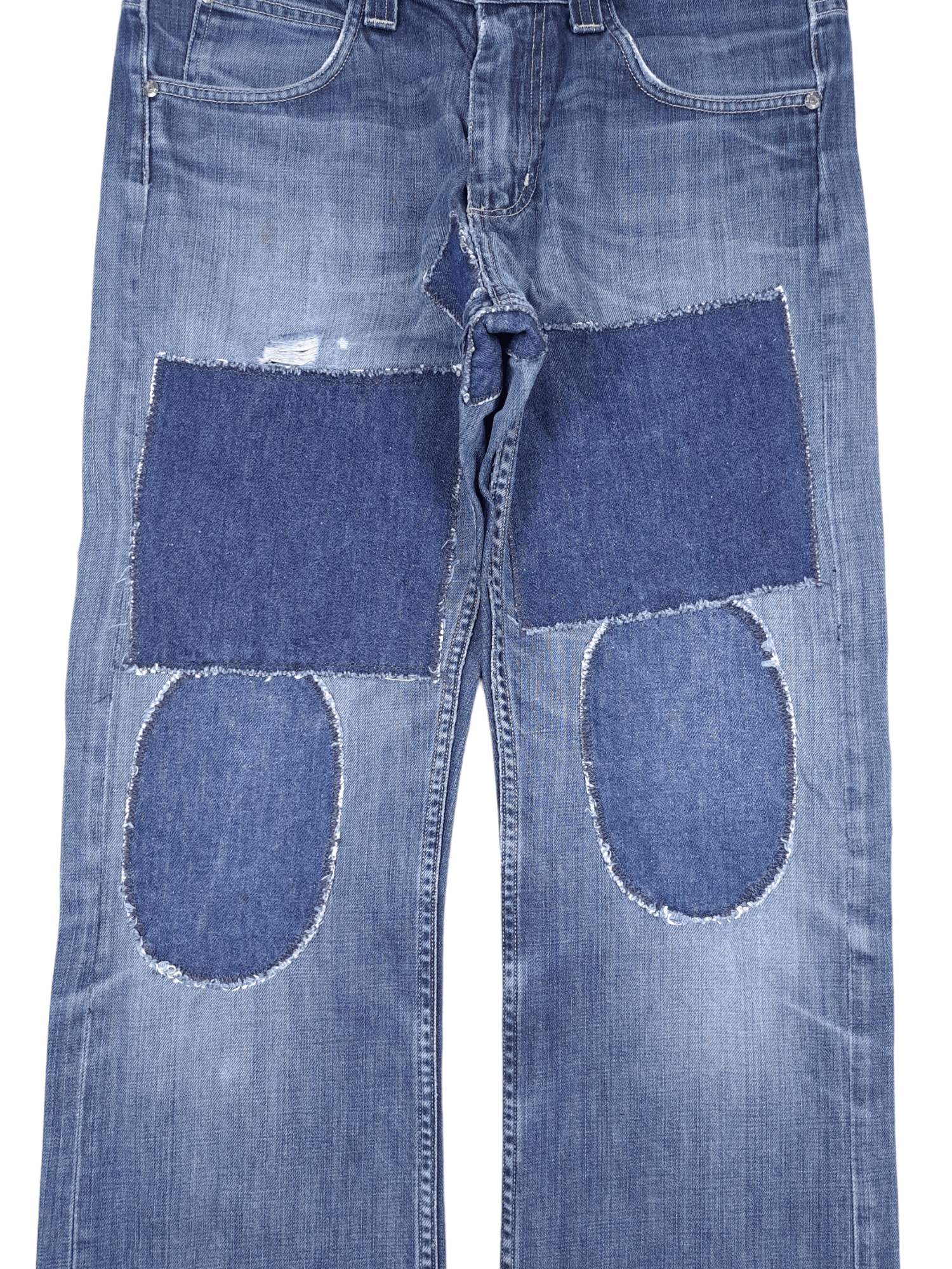 Lee × Vintage 💎 90's Lee 30/32 Patchwork DIstressed Denim Jeans Art Size US 30 / EU 46 - 3 Thumbnail