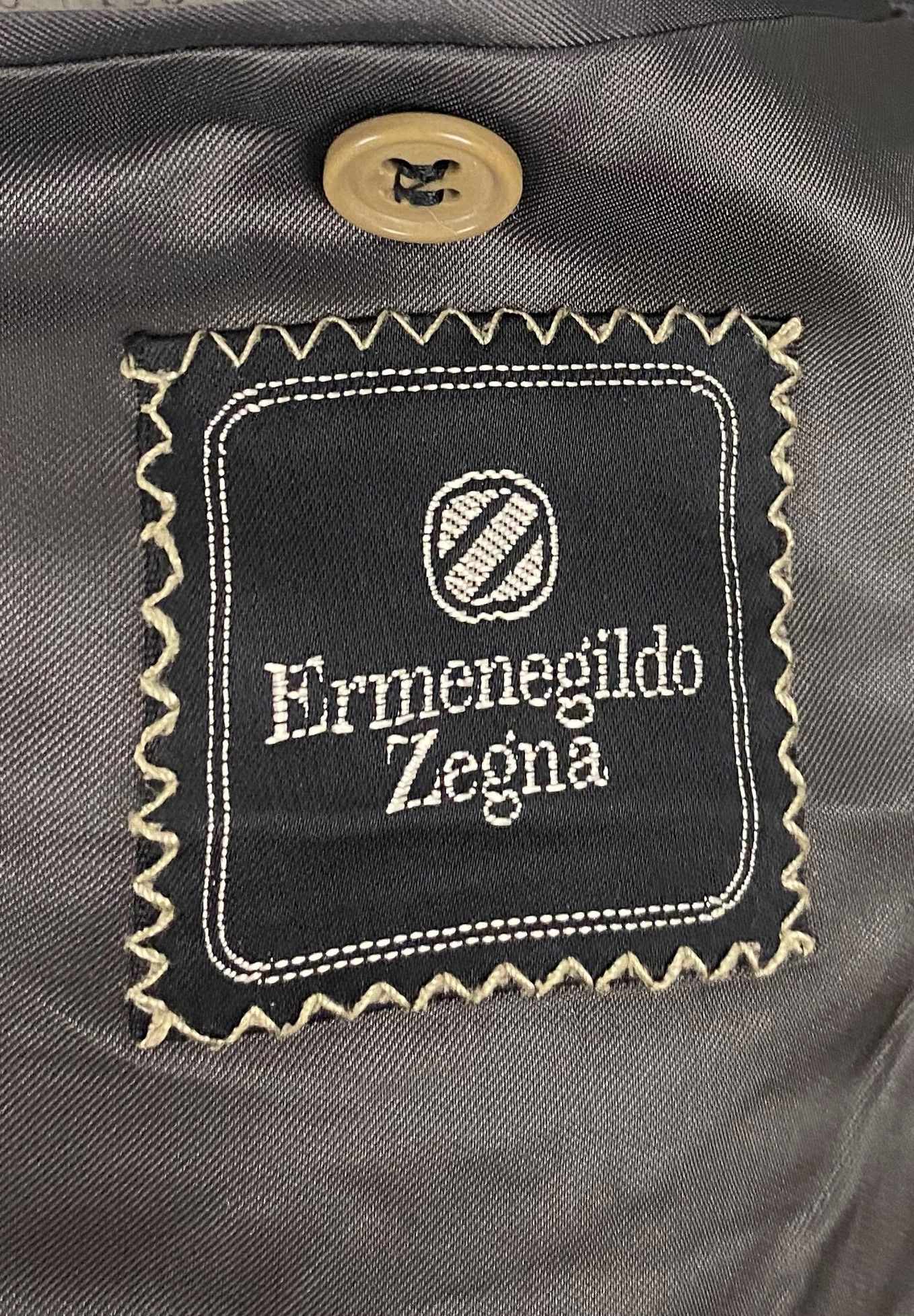 Ermenegildo Zegna 90s Vintage ERMENEGILDO ZEGNA Dark Grey Blazer M402 Size 48R - 7 Thumbnail