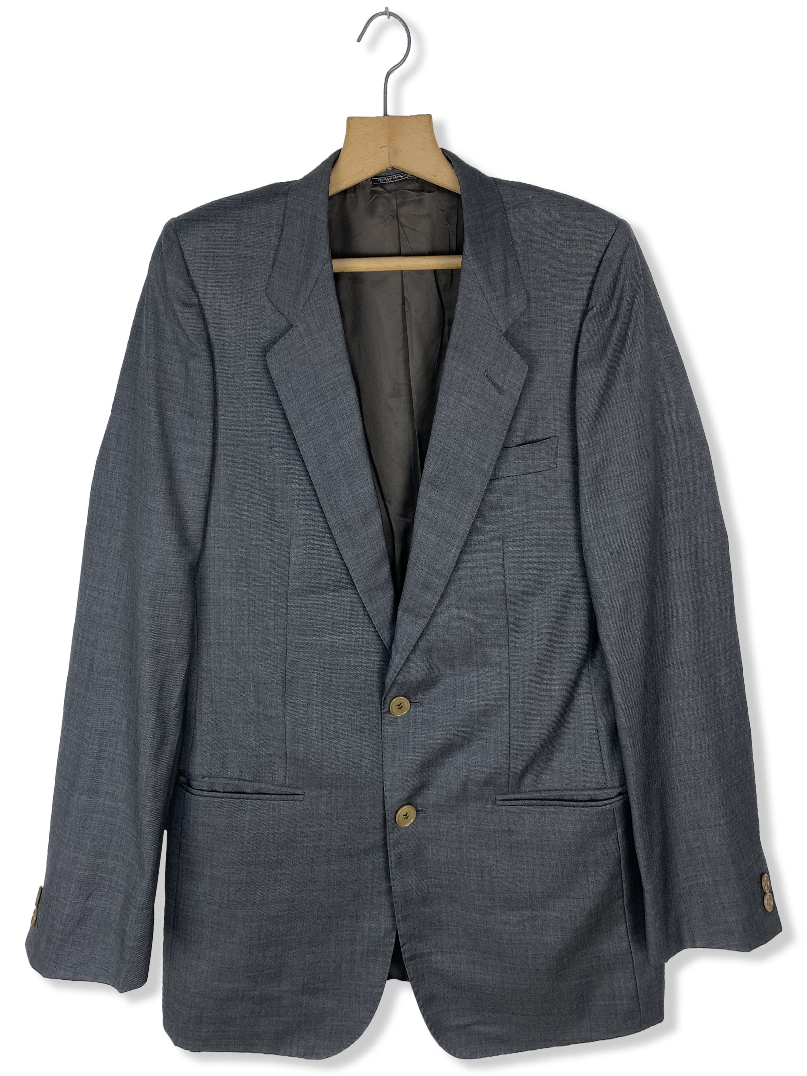 Ermenegildo Zegna 90s Vintage ERMENEGILDO ZEGNA Dark Grey Blazer M402 Size 48R - 1 Thumbnail