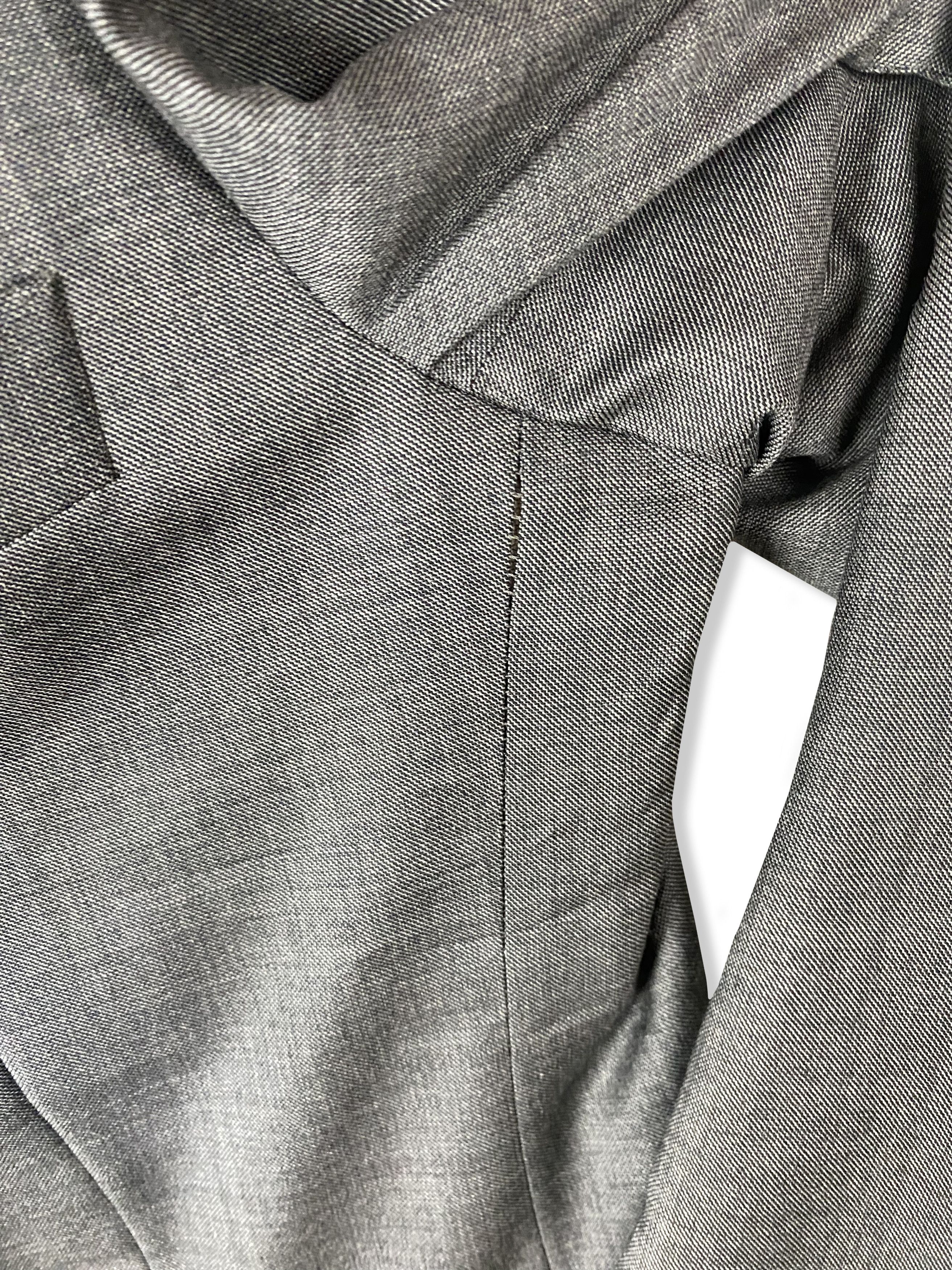 Ermenegildo Zegna 90s Vintage ERMENEGILDO ZEGNA Dark Grey Blazer M402 Size 48R - 10 Thumbnail