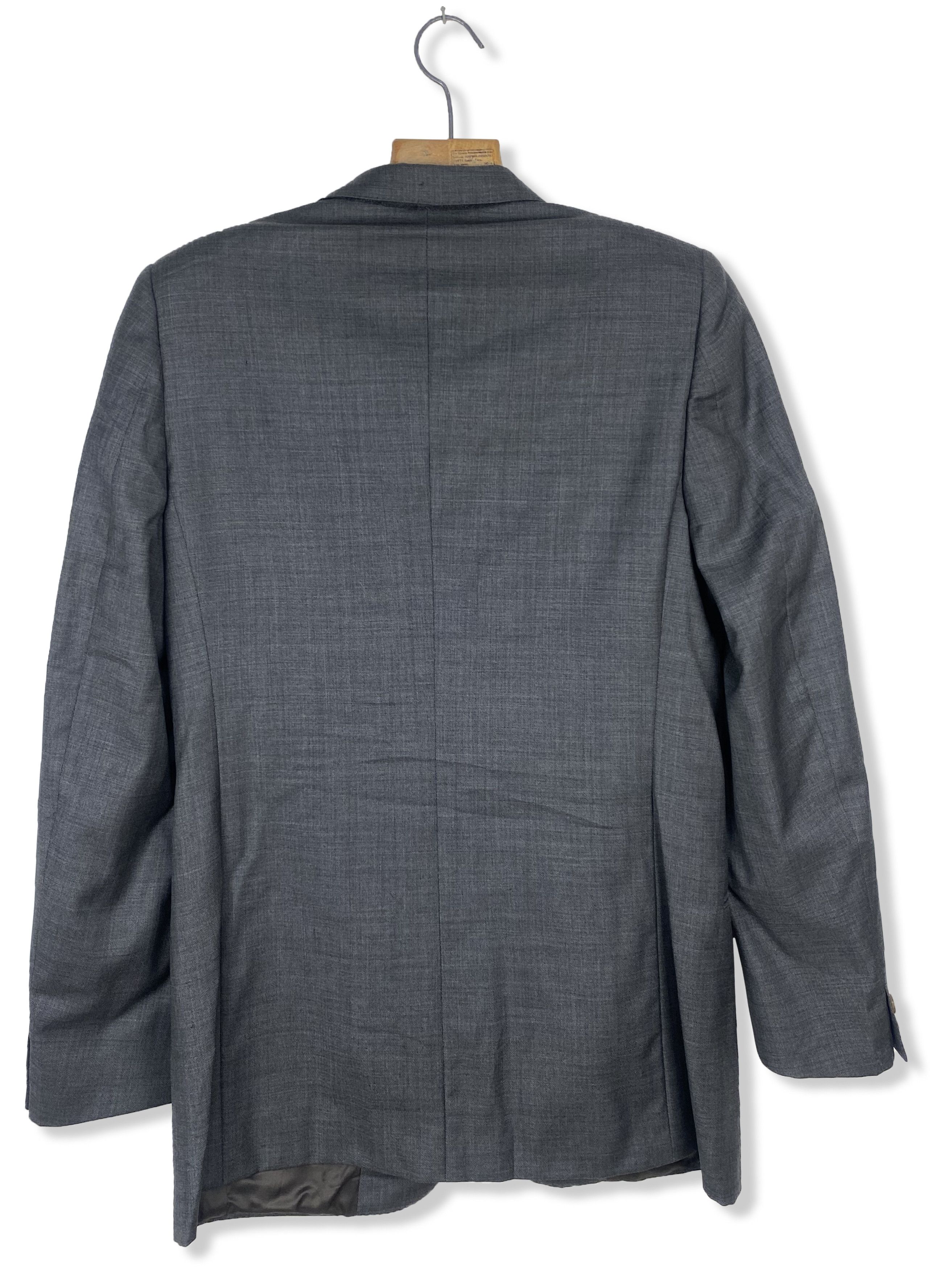 Ermenegildo Zegna 90s Vintage ERMENEGILDO ZEGNA Dark Grey Blazer M402 Size 48R - 9 Thumbnail