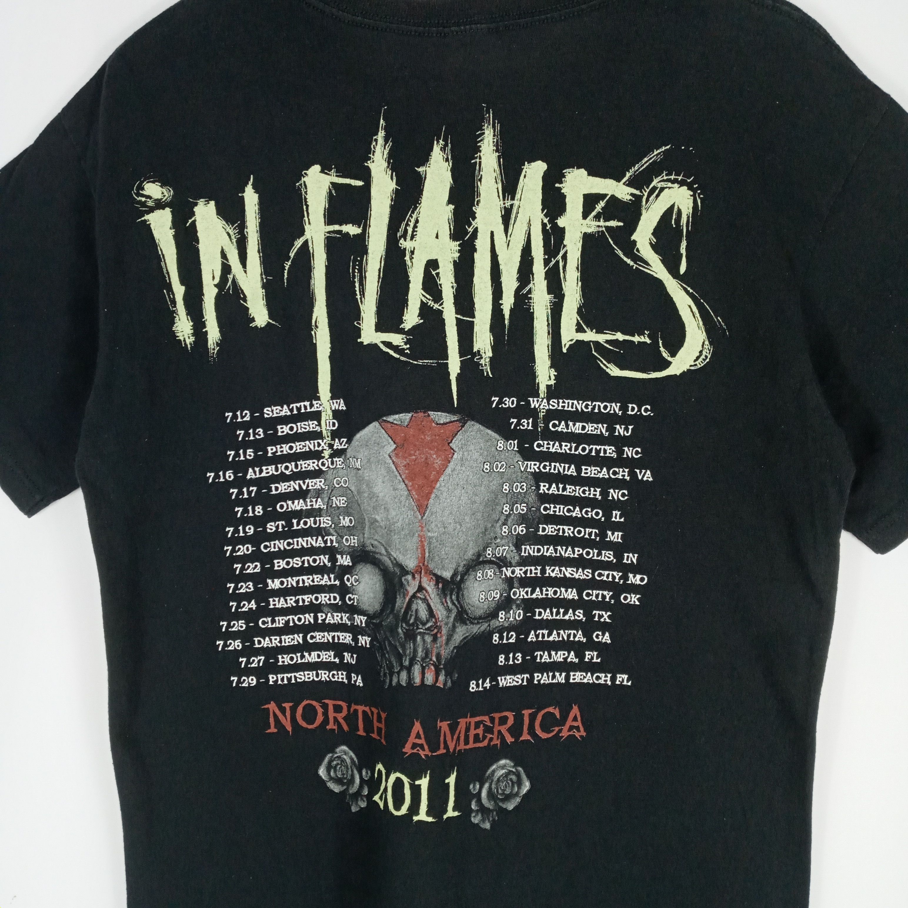 Band Tees × Vintage Swedish Heavy Metal Band In Flames Big Image Tour Tee Size US M / EU 48-50 / 2 - 5 Thumbnail