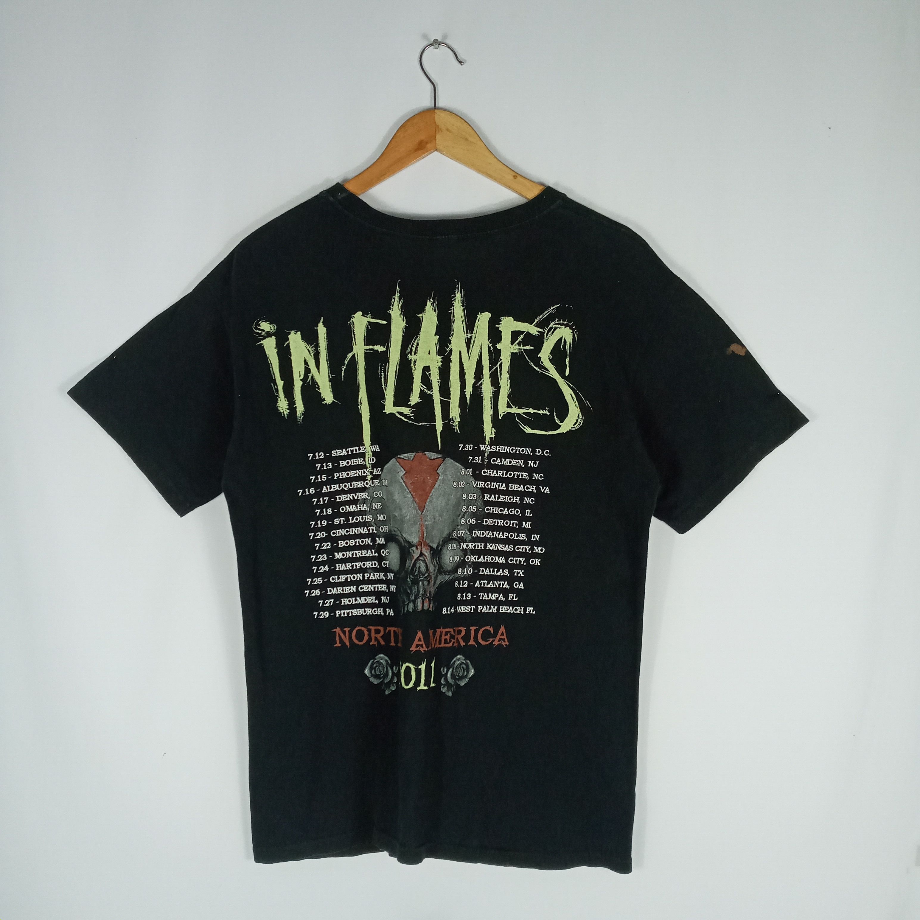 Band Tees × Vintage Swedish Heavy Metal Band In Flames Big Image Tour Tee Size US M / EU 48-50 / 2 - 4 Thumbnail