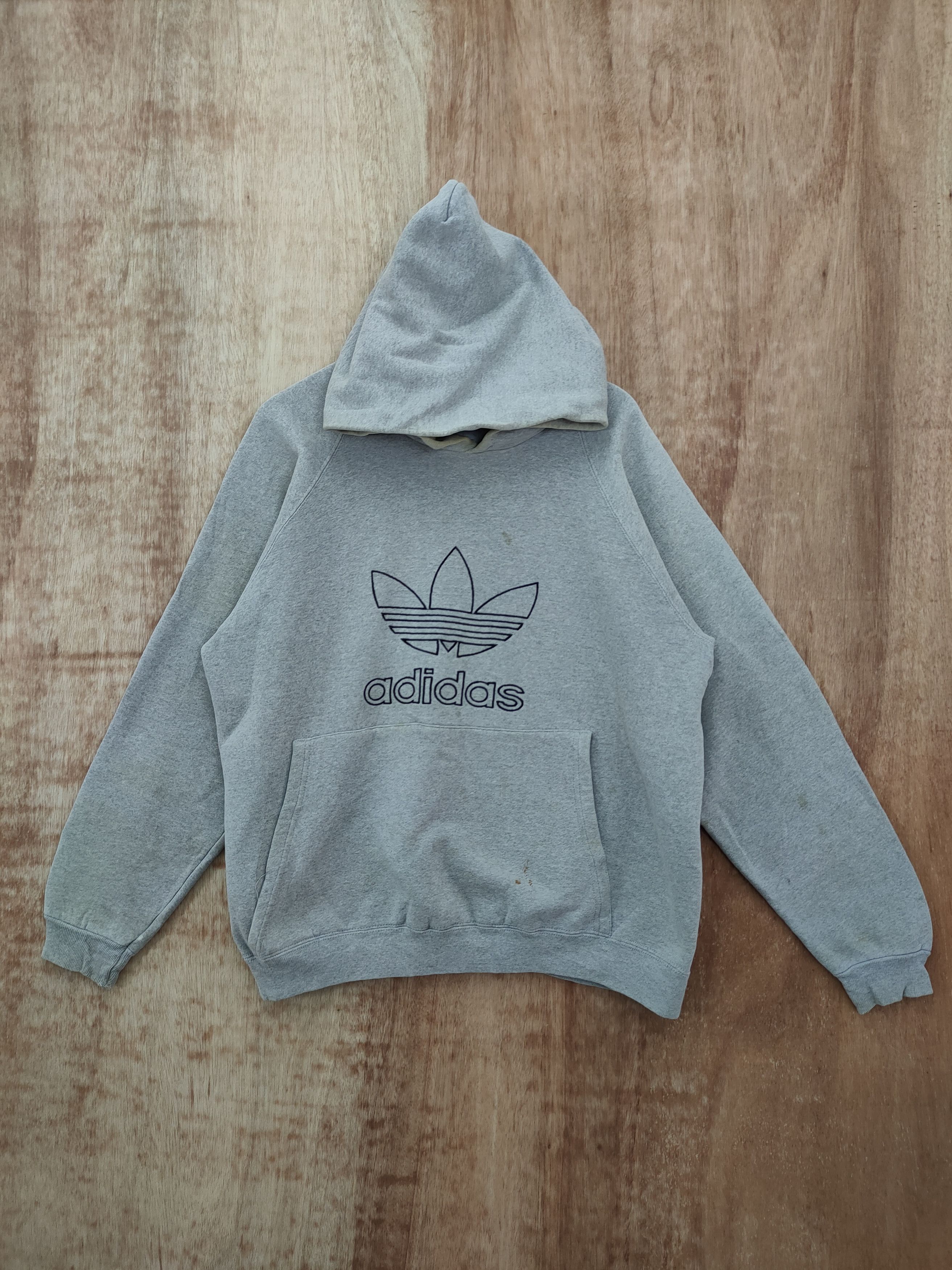 Adidas Adidas big logo sweatshirt hoodie vintage vtg #46-198 Size US M / EU 48-50 / 2 - 1 Thumbnail