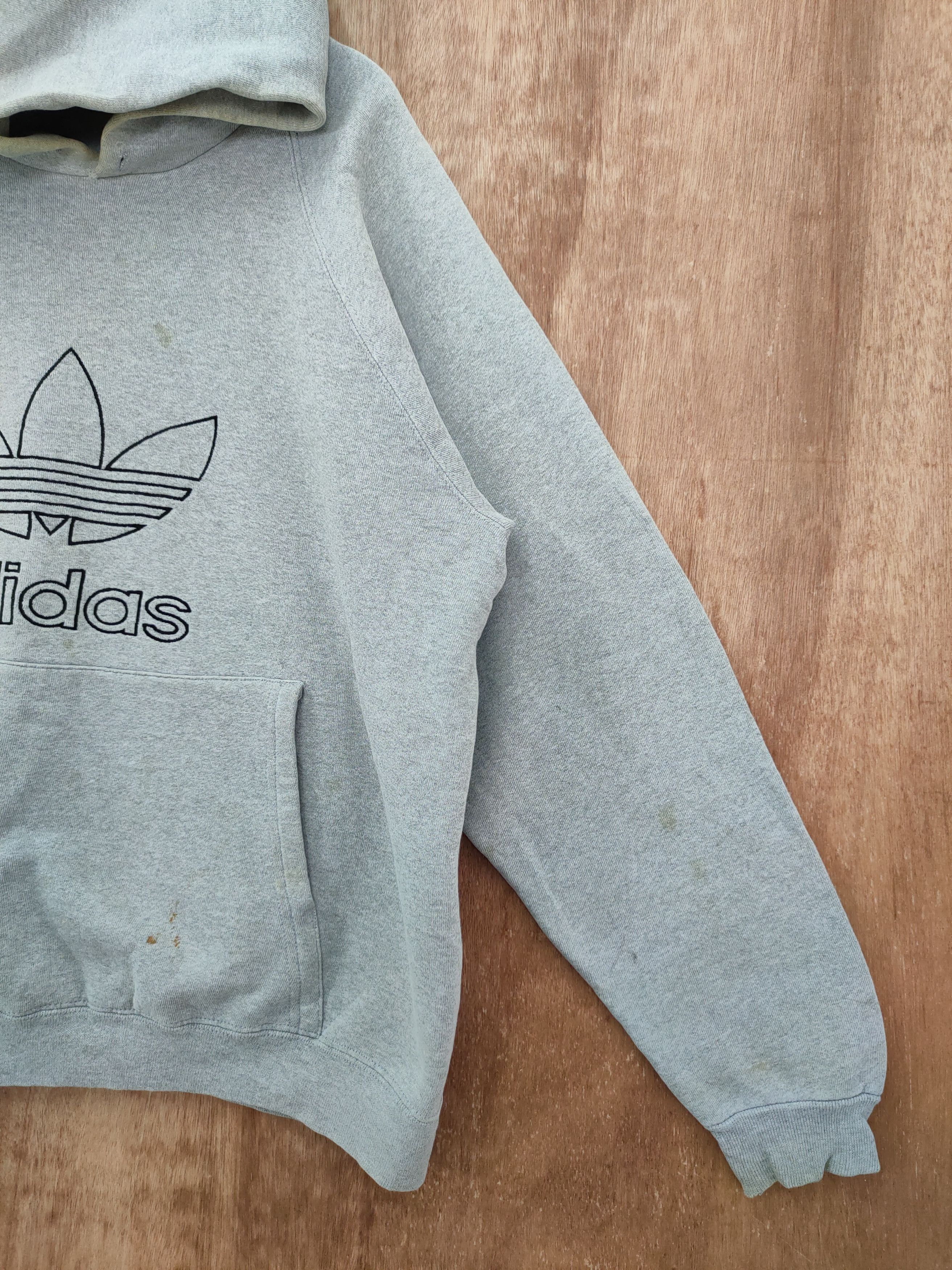 Adidas Adidas big logo sweatshirt hoodie vintage vtg #46-198 Size US M / EU 48-50 / 2 - 3 Thumbnail