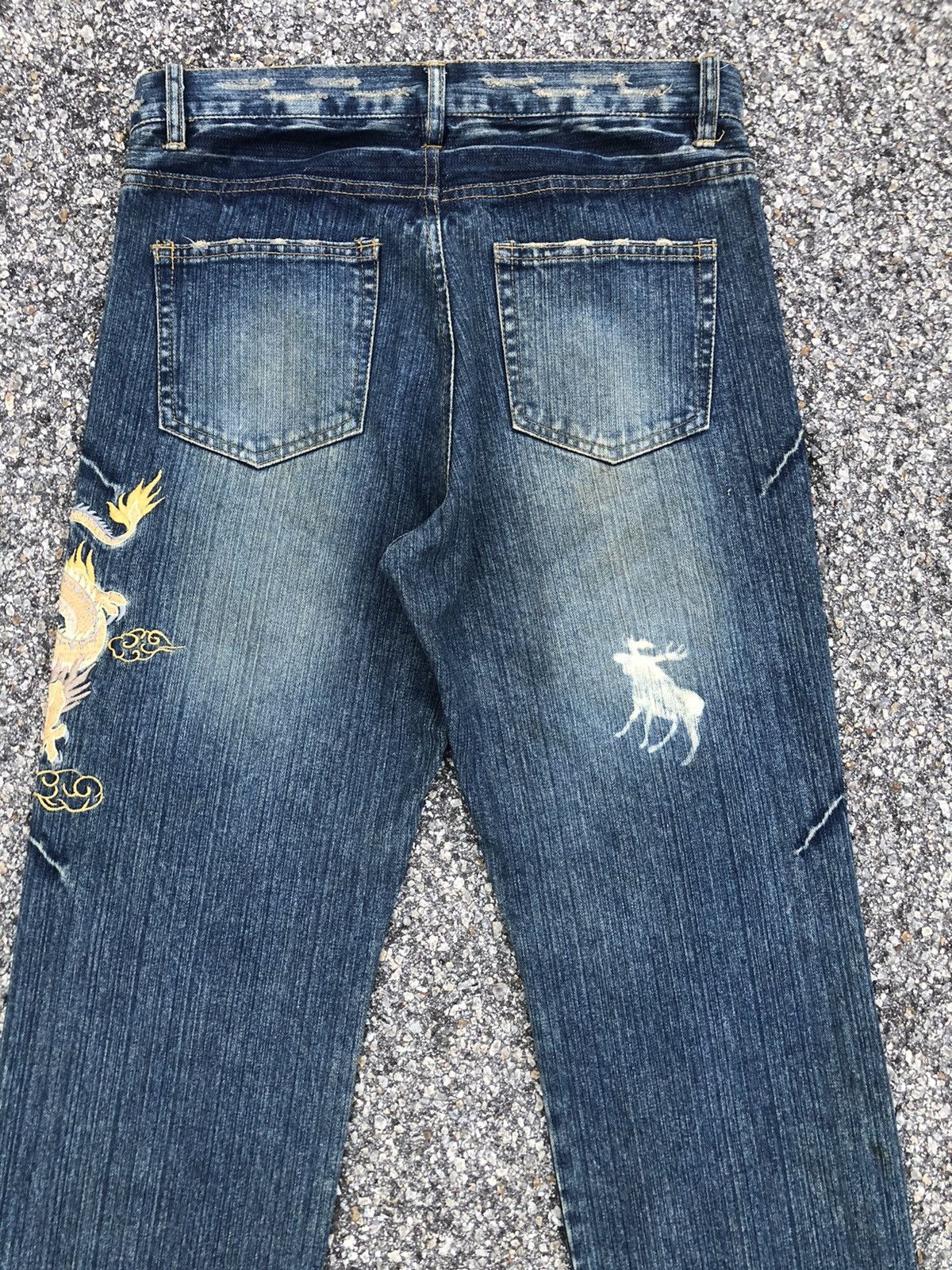 Japanese Brand Japanese Dragon Embroidered Jeans Size US 32 / EU 48 - 10 Thumbnail