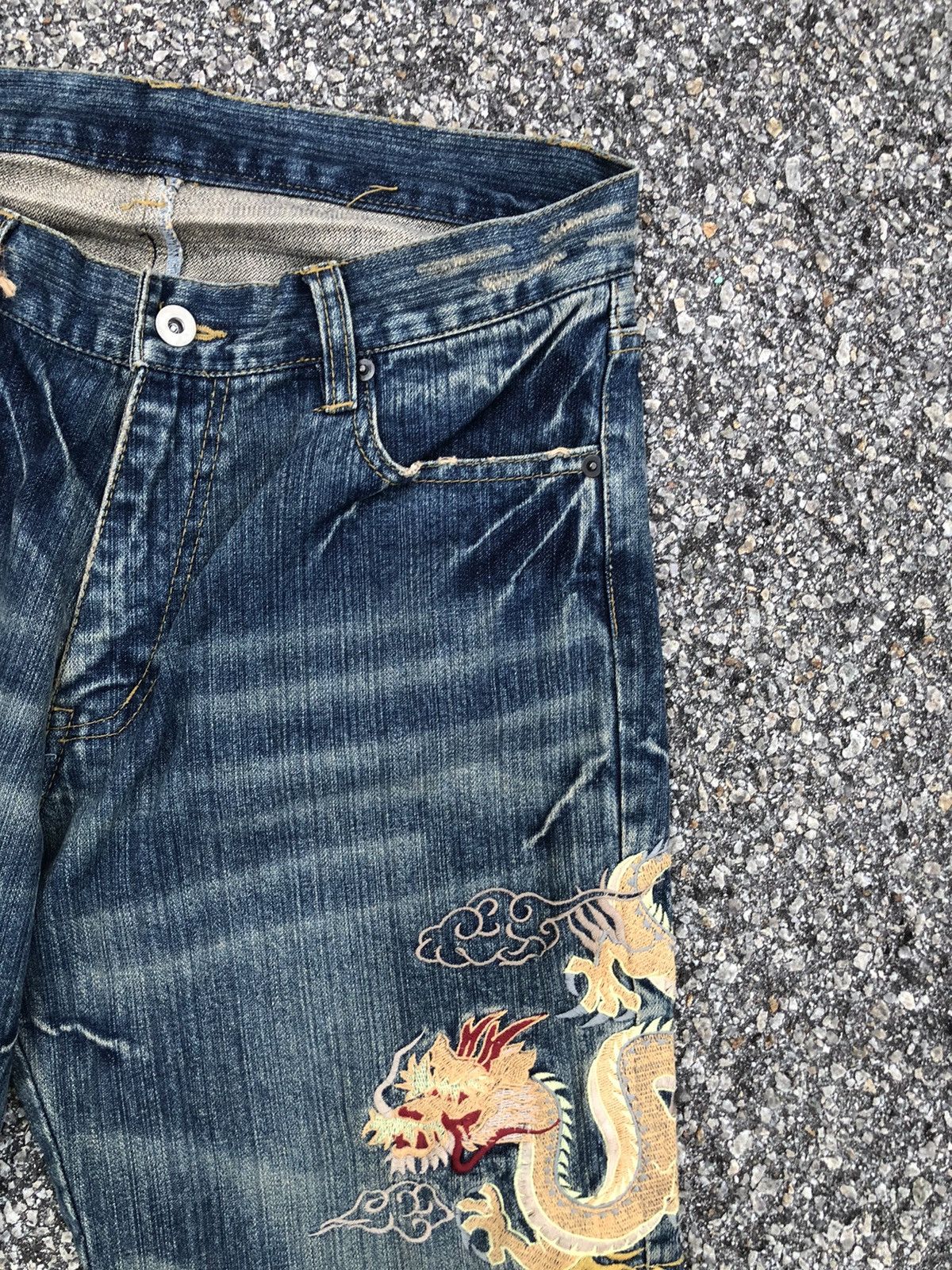 Japanese Brand Japanese Dragon Embroidered Jeans Size US 32 / EU 48 - 5 Thumbnail