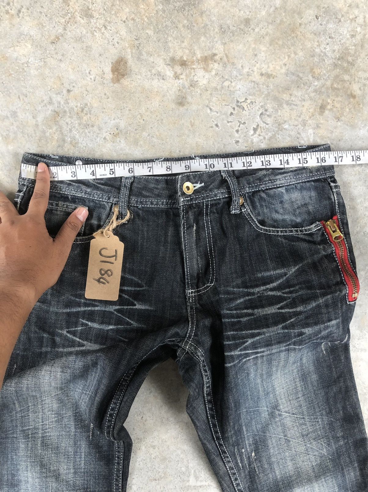 semanticdesign Japanese Semantic Design Flared Jeans Distressed Jeans Size US 33 - 17 Thumbnail