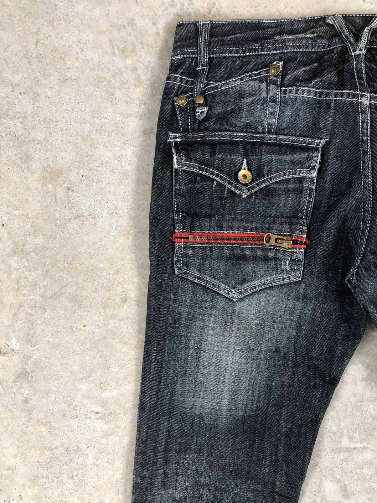 semanticdesign Japanese Semantic Design Flared Jeans Distressed Jeans Size US 33 - 9 Thumbnail