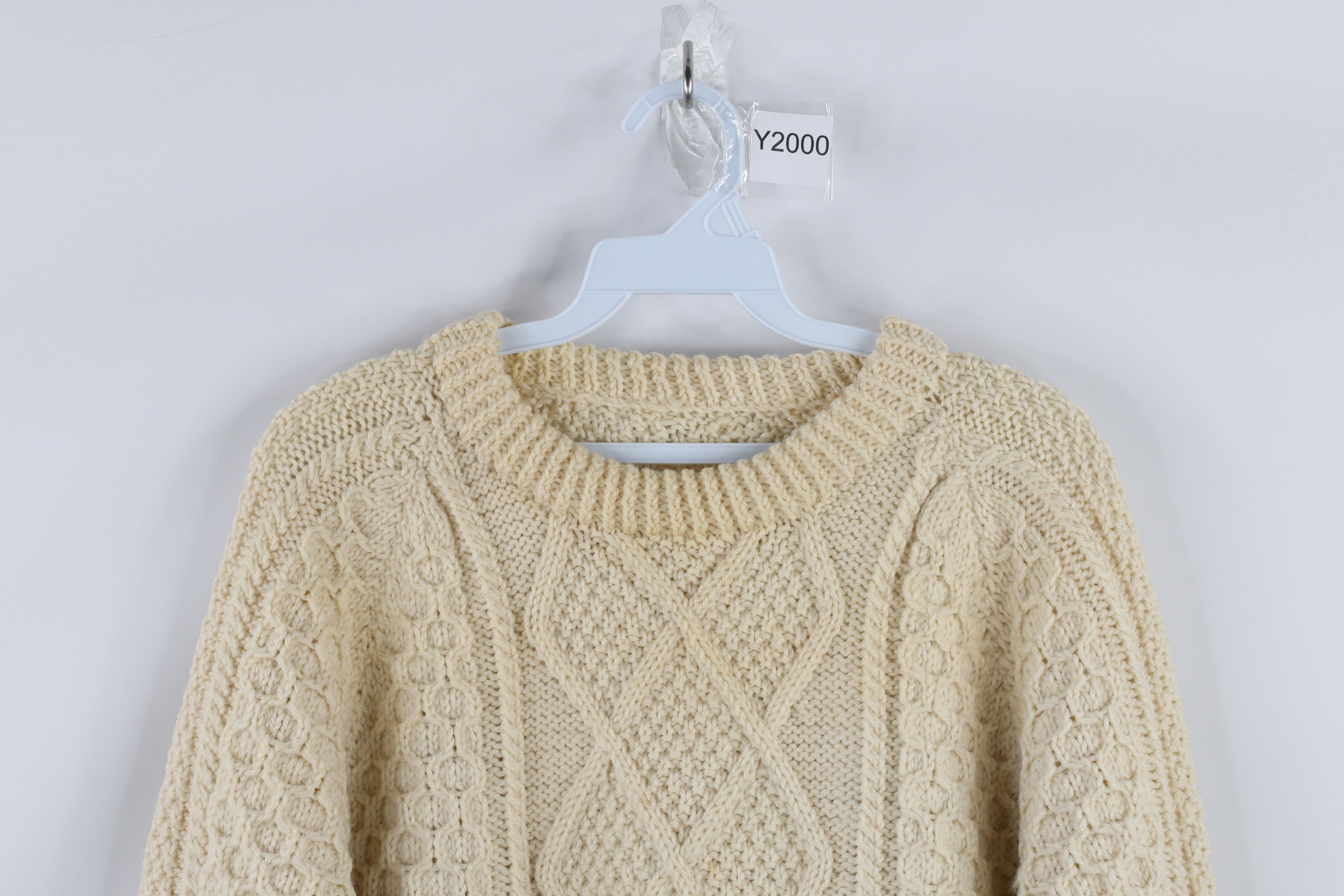 Vintage Vintage 70s Streetwear Wool Knit Fisherman Sweater Cream Size US L / EU 52-54 / 3 - 2 Thumbnail