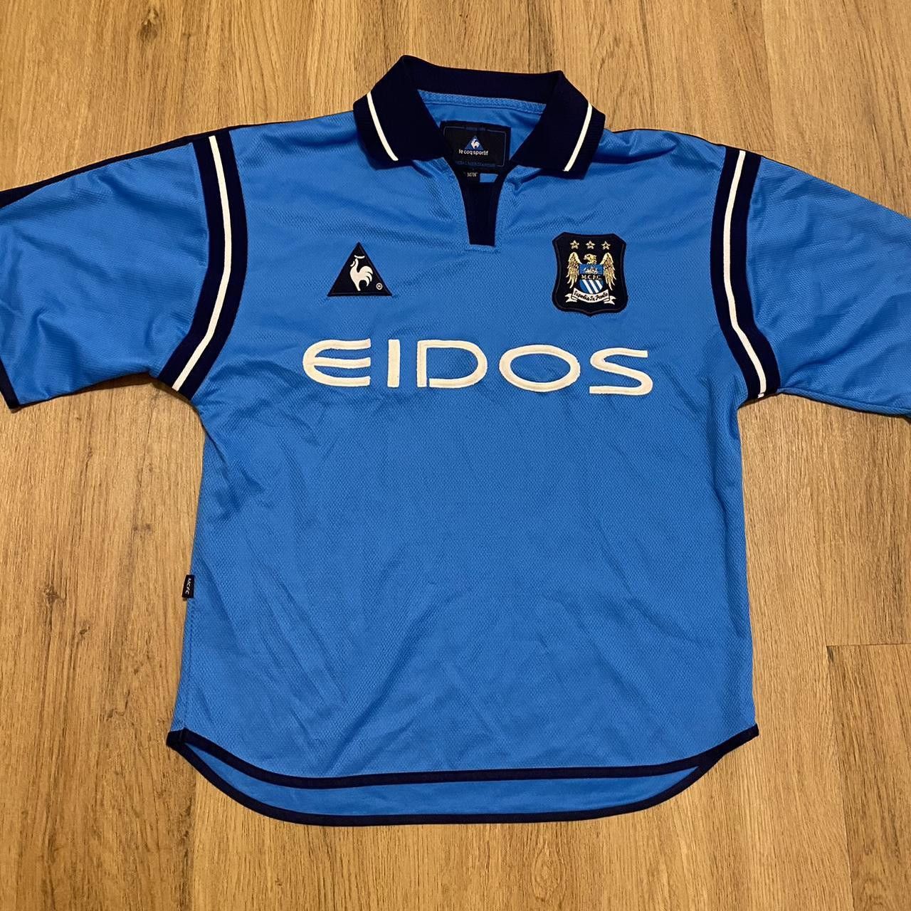 2001-02 Manchester City Football Shirt Premier League Eidos