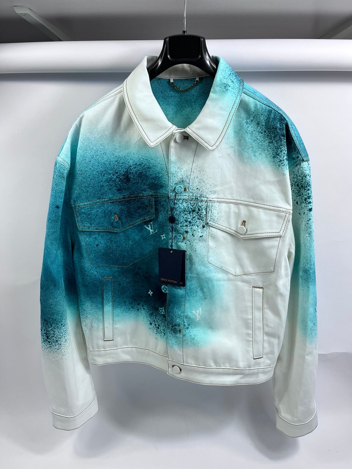 Louis Vuitton LV Spray Denim Jacket Multicolor for Men