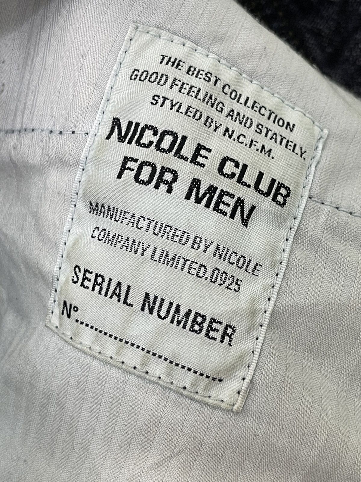 Japanese Brand Cropped Jeans Nicole Club Gothic Leather Parts Regular 13🟦 Size US 33 - 19 Thumbnail