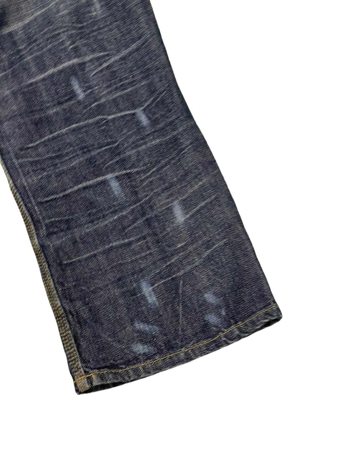 Japanese Brand Cropped Jeans Nicole Club Gothic Leather Parts Regular 13🟦 Size US 33 - 4 Thumbnail