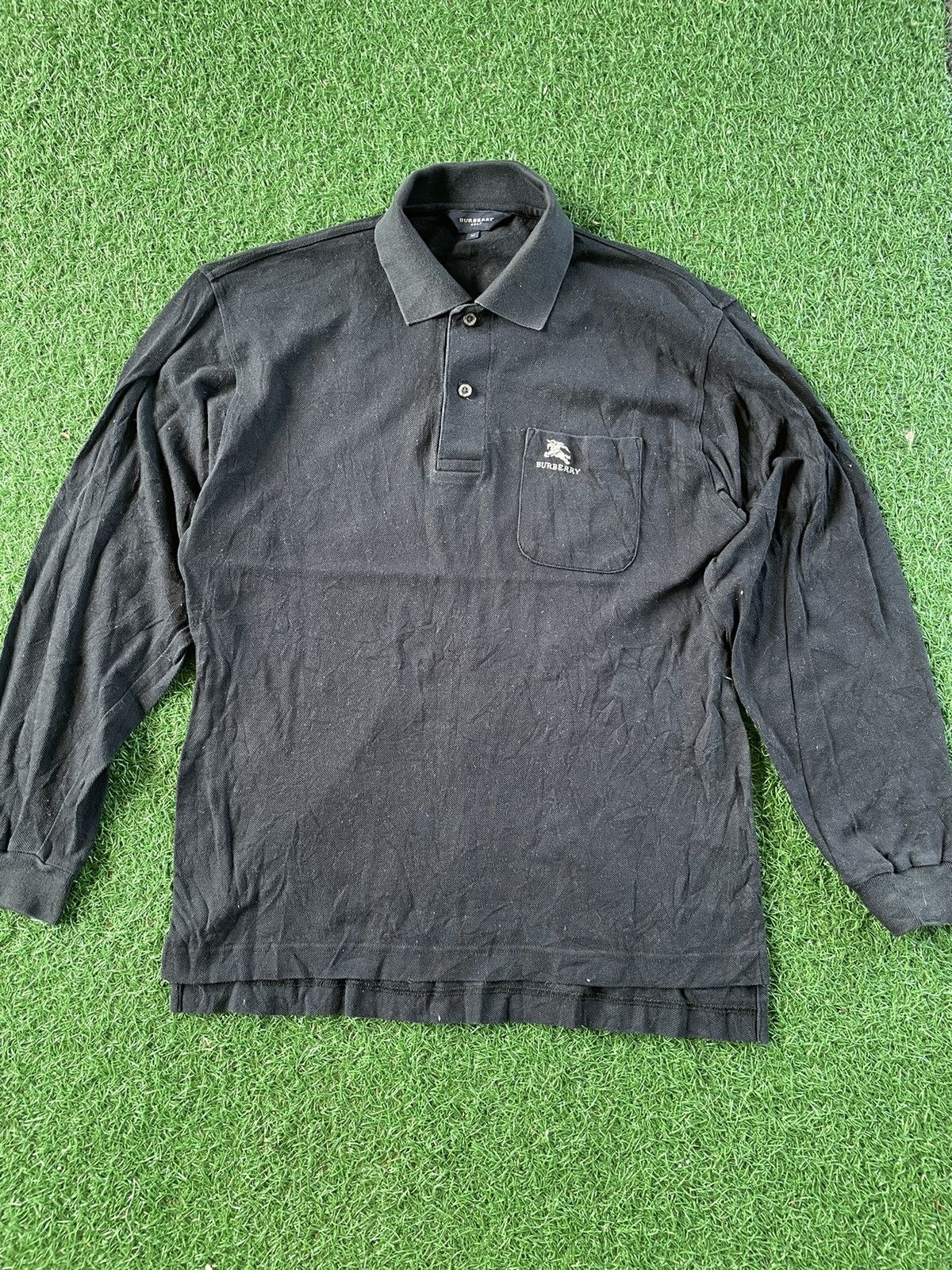 💥Burberry Single Pocket Embroidery Logo Long Sleeve