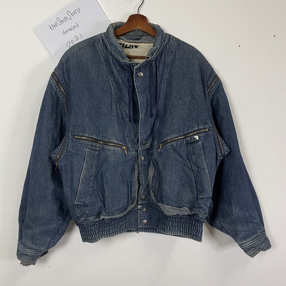 Vintage New Men Bomber Denim Jacket