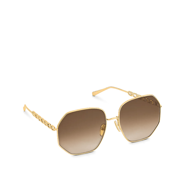 Louis Vuitton My LV Chain Round Sunglasses, Gold, One Size
